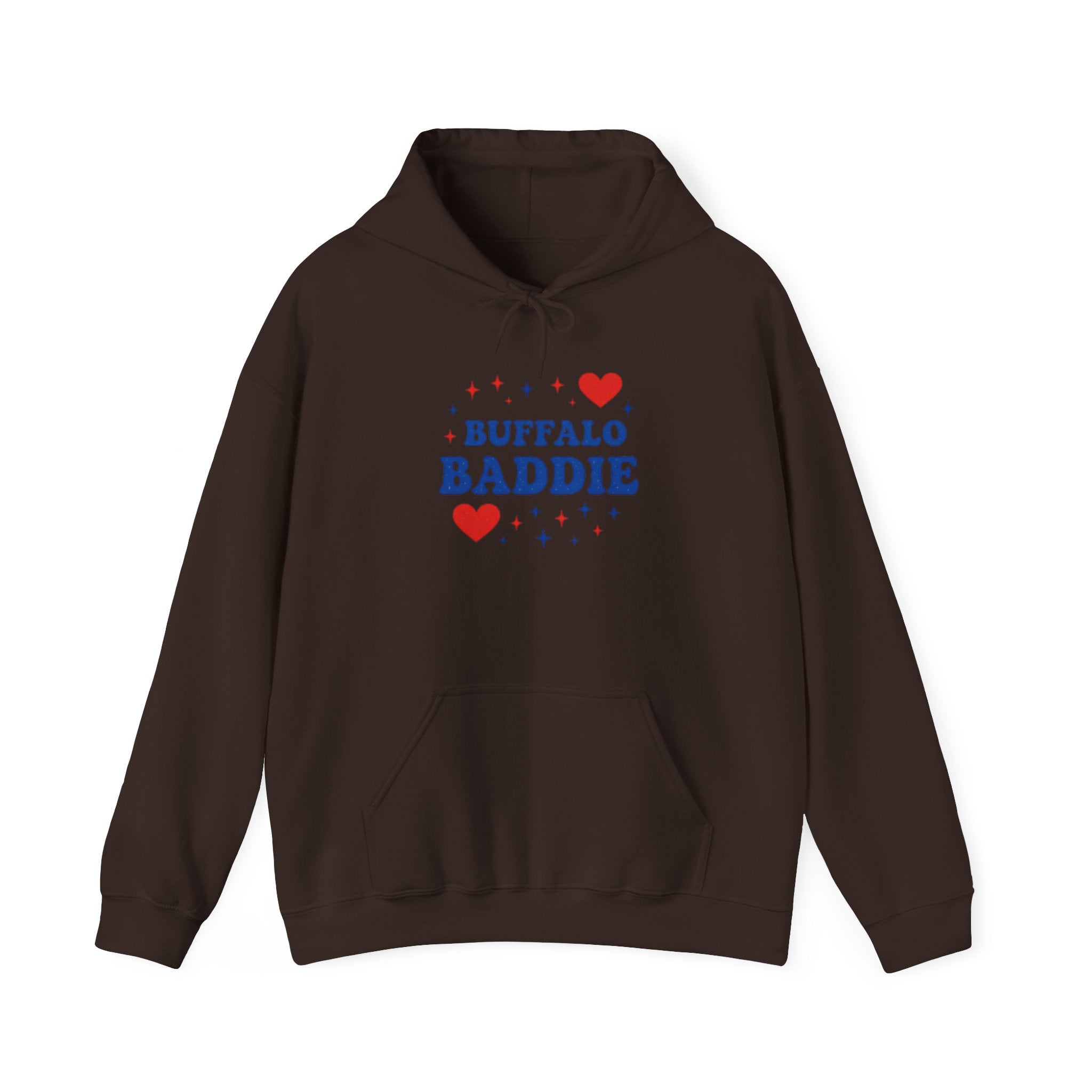 Buffalo Baddie Hoodie — Cute Hearted Buffalo Fan Sweatshirt