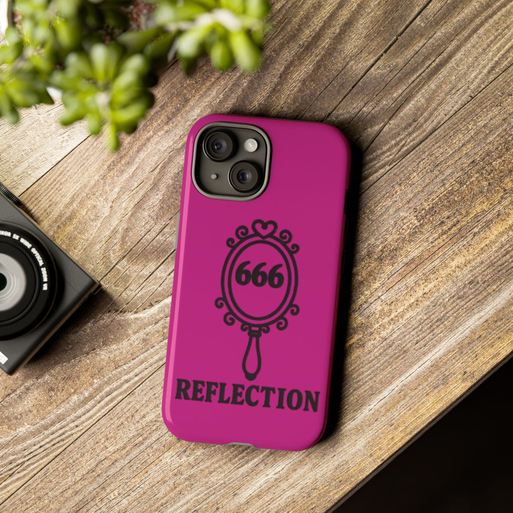 Black & Pink 666 Reflection Phone Case