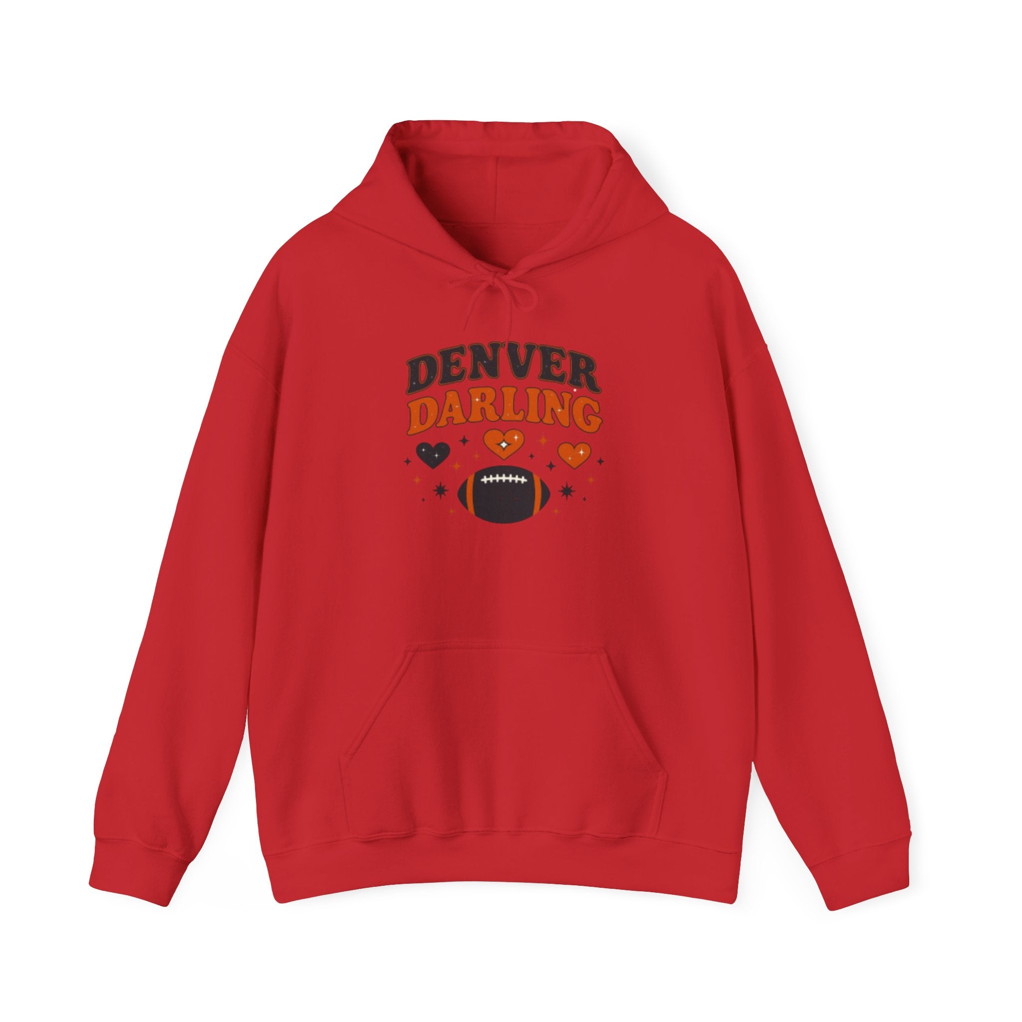Denver Darling Hoodie — Cute Football Fan Pullover with Hearts