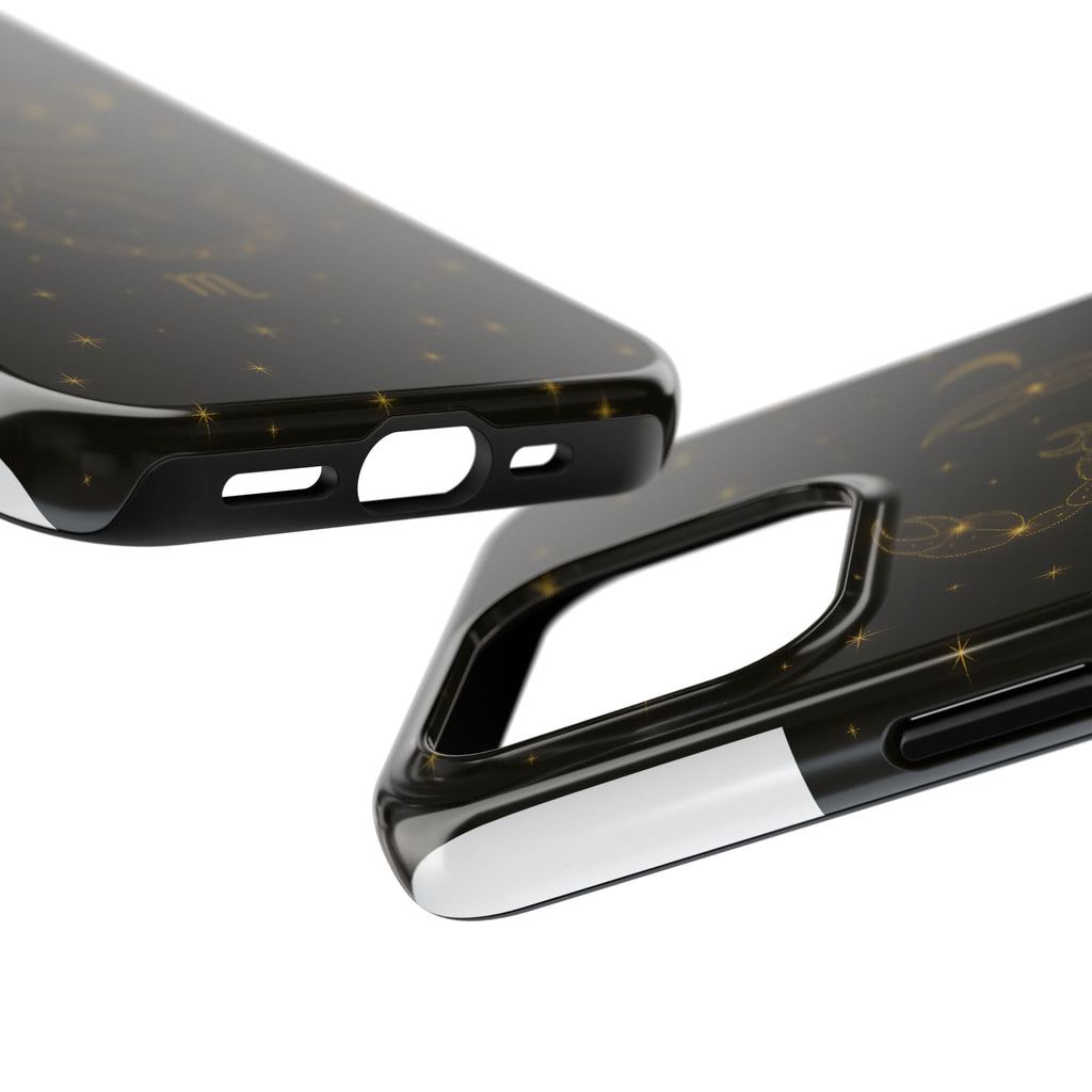 Scorpio Constellation Tough Phone Case — Black & Gold Zodiac Protection