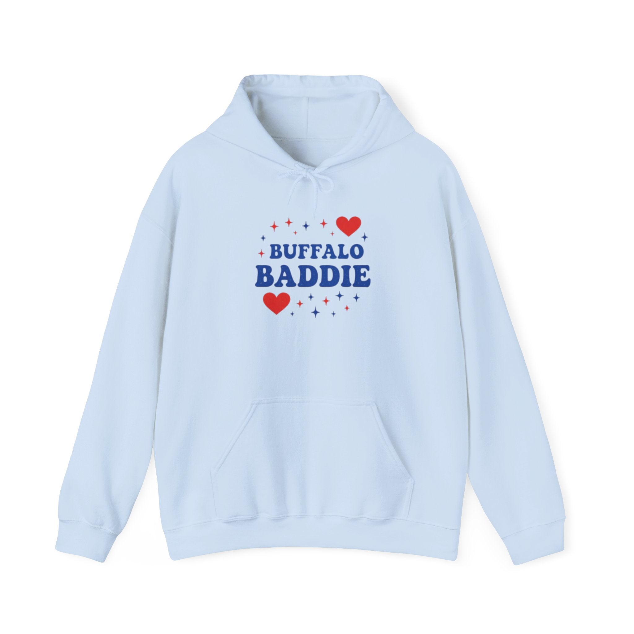 Buffalo Baddie Hoodie — Cute Hearted Buffalo Fan Sweatshirt