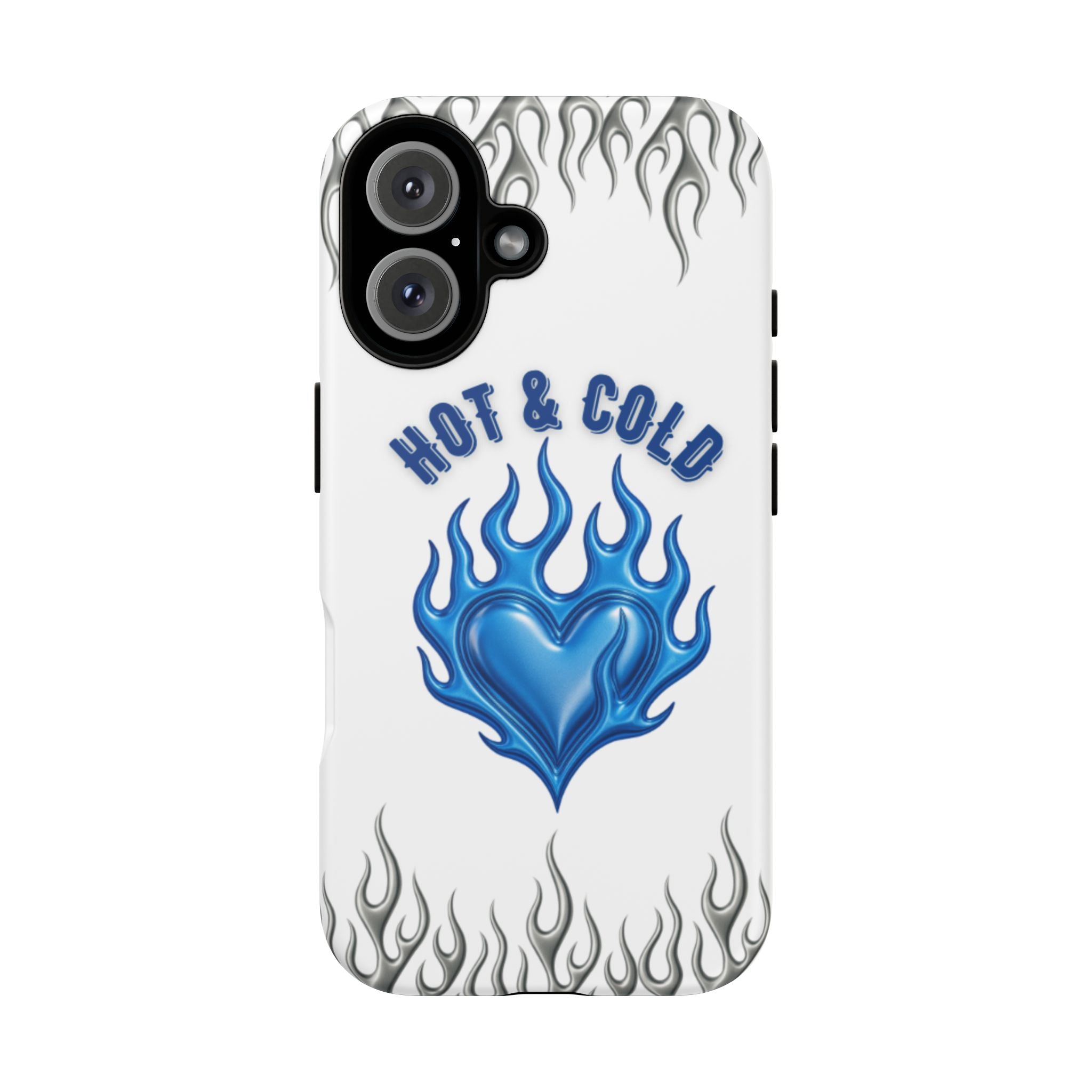 Hot & Cold Blue Flame Heart Phone Case