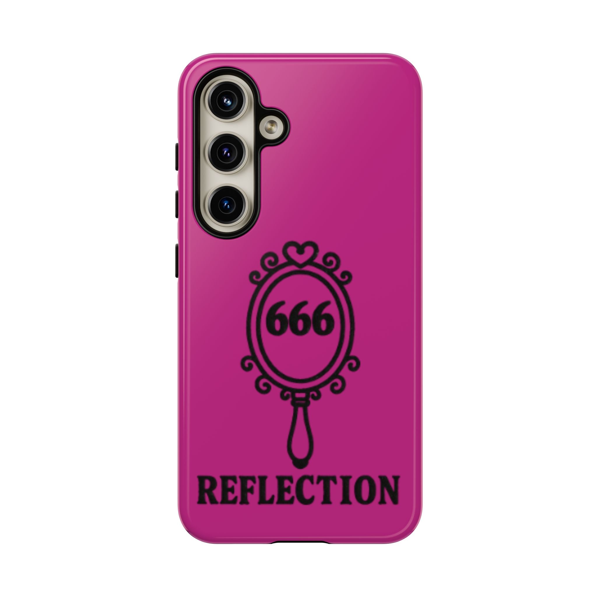 Black & Pink 666 Reflection Phone Case