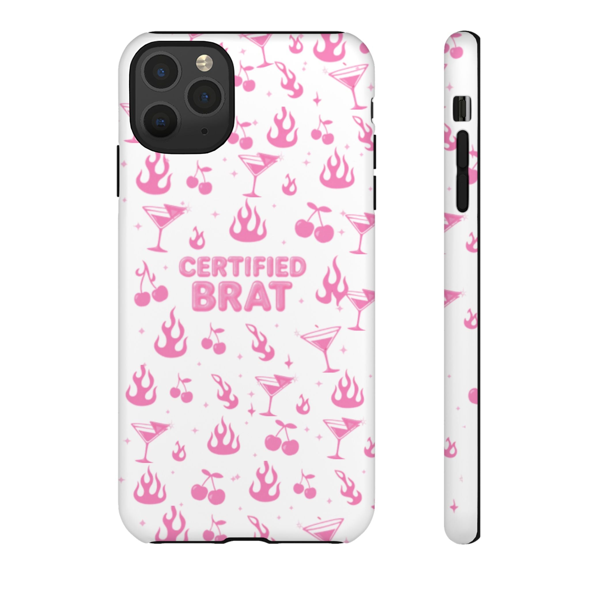 Certified Brat Pink Pattern Phone Case