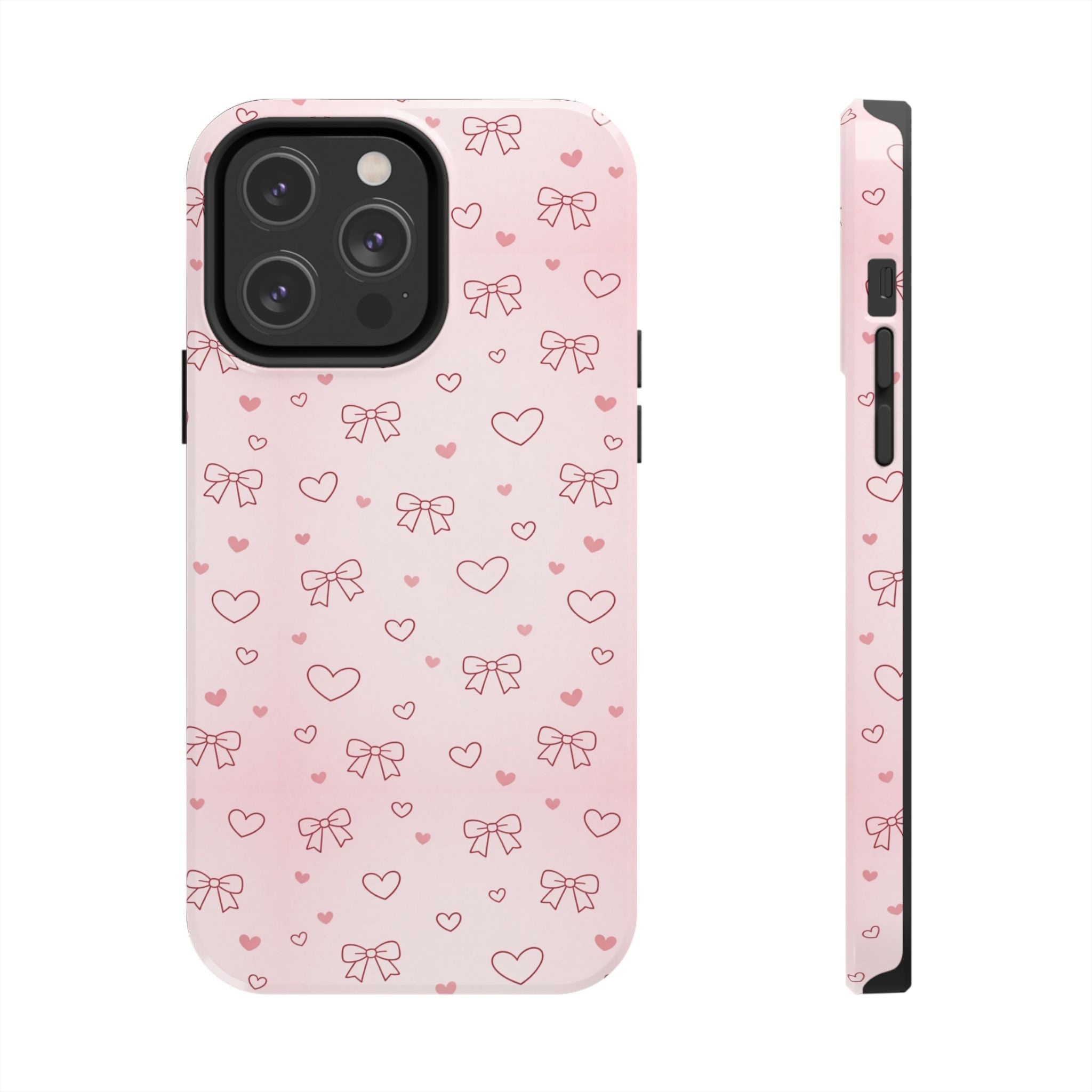 Pink Hearts & Bows Phone Case
