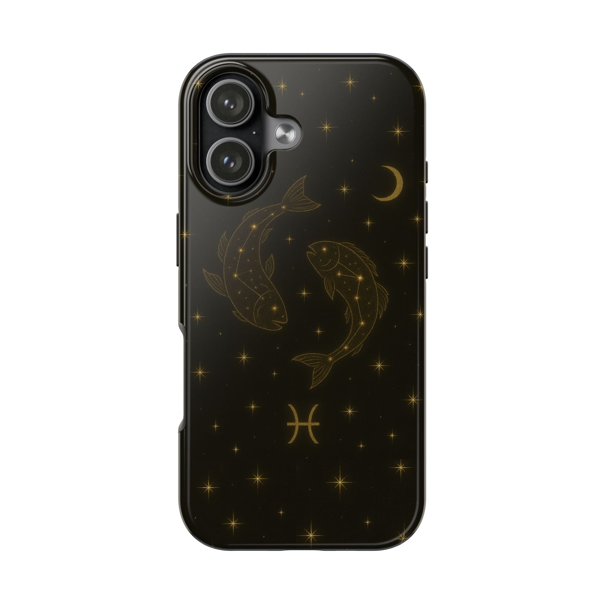 Pisces Zodiac Tough Phone Case — Gold Koi Constellation Design