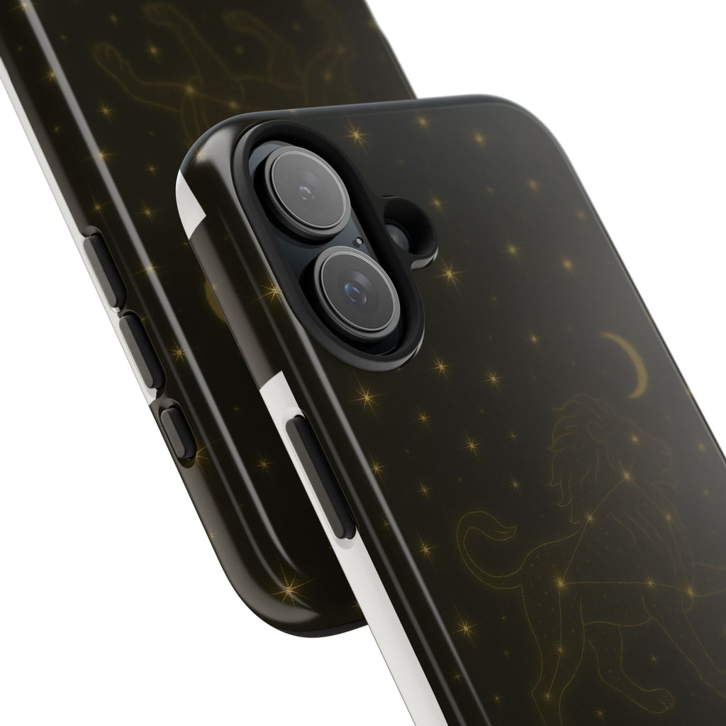 Leo Constellation Tough Phone Case — Zodiac Lion Design with Moon & Stars