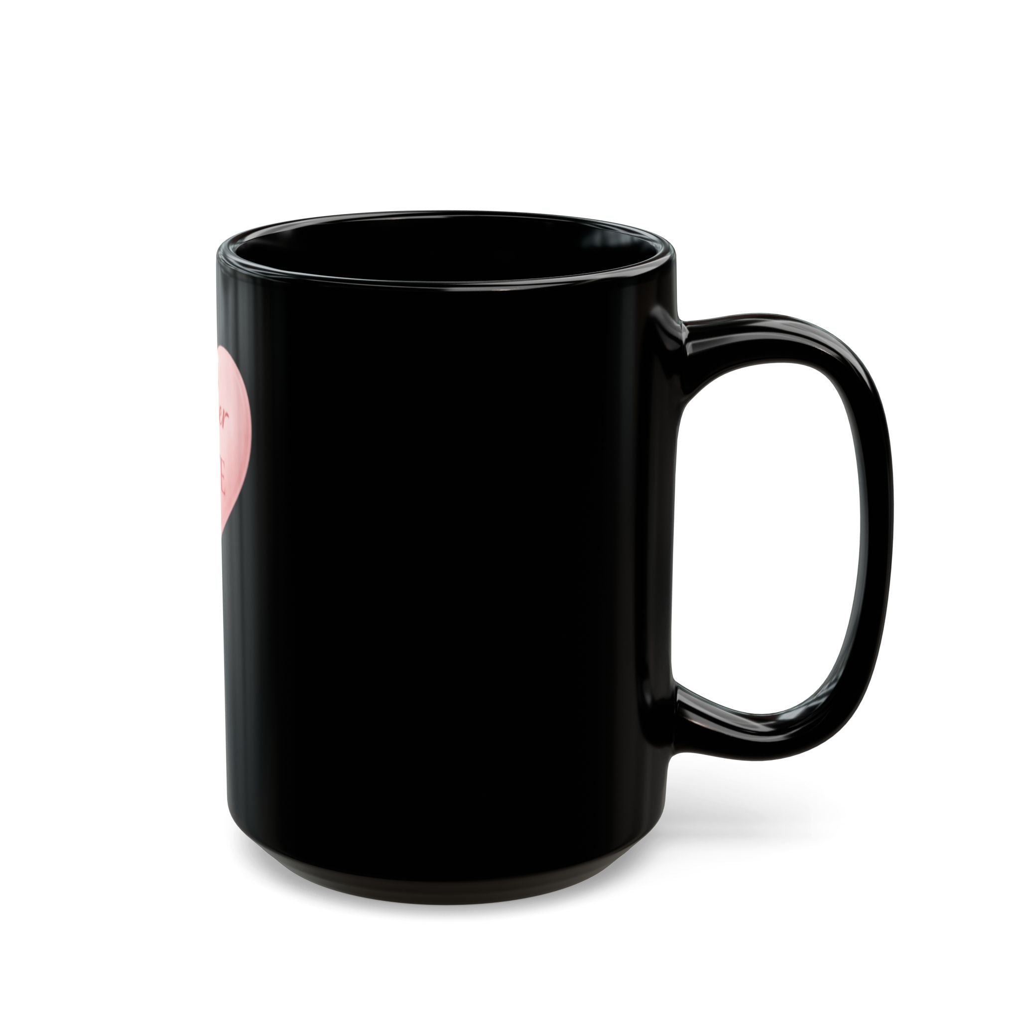 "Sucker for Love" Black Mug — Heart Lollipop