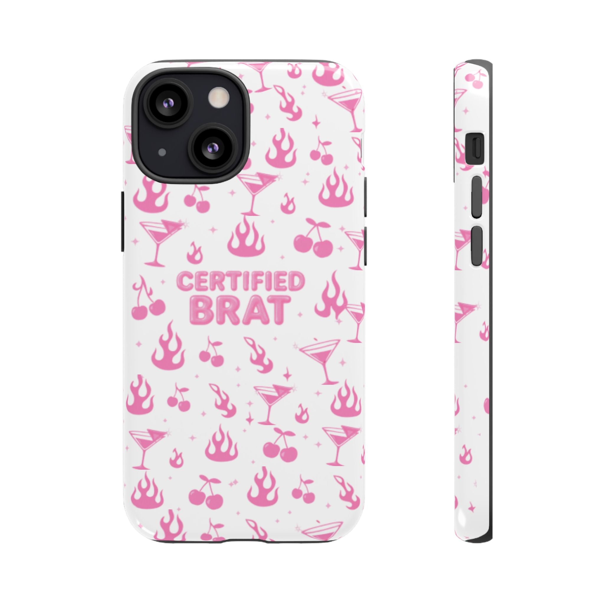 Certified Brat Pink Pattern Phone Case