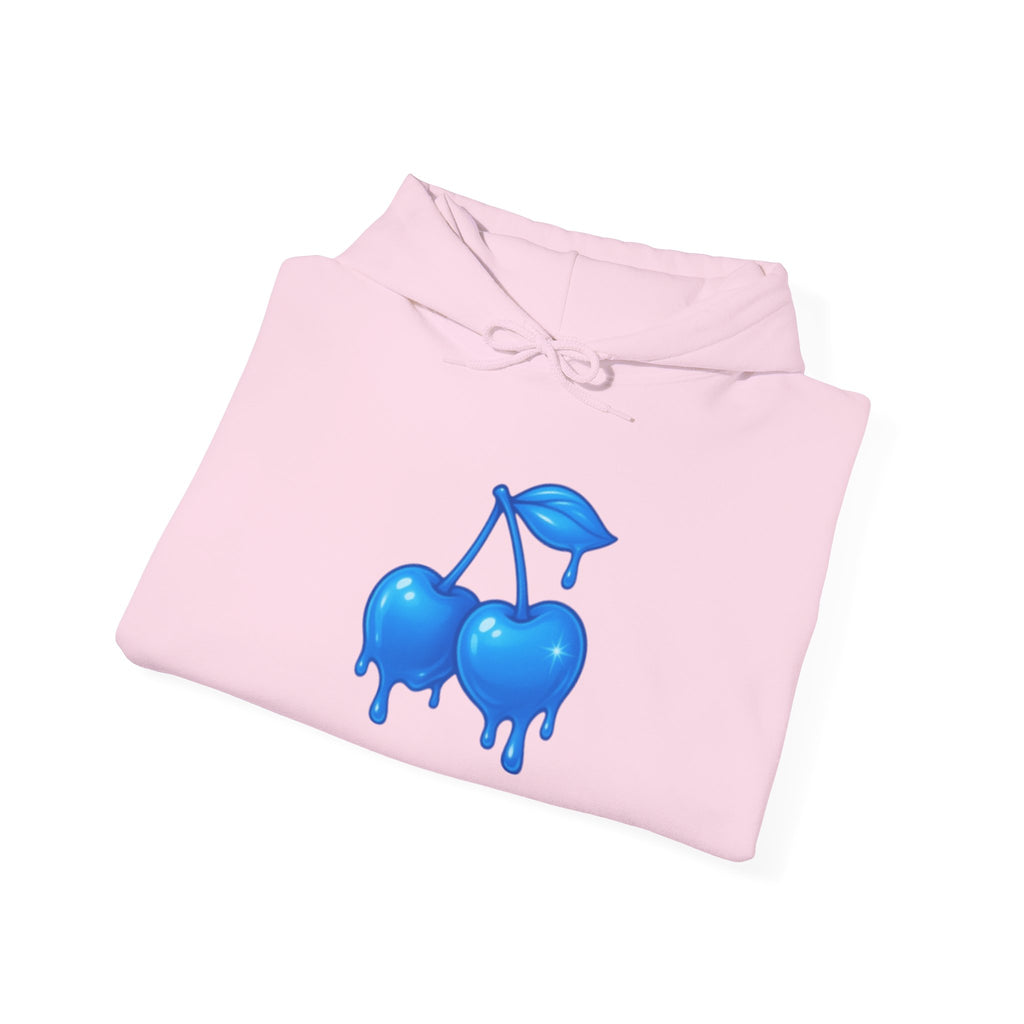 Dripping Blue Cherries Hoodie