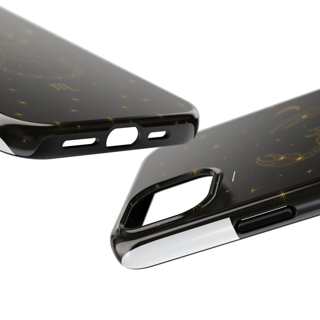 Scorpio Constellation Tough Phone Case — Black & Gold Zodiac Protection