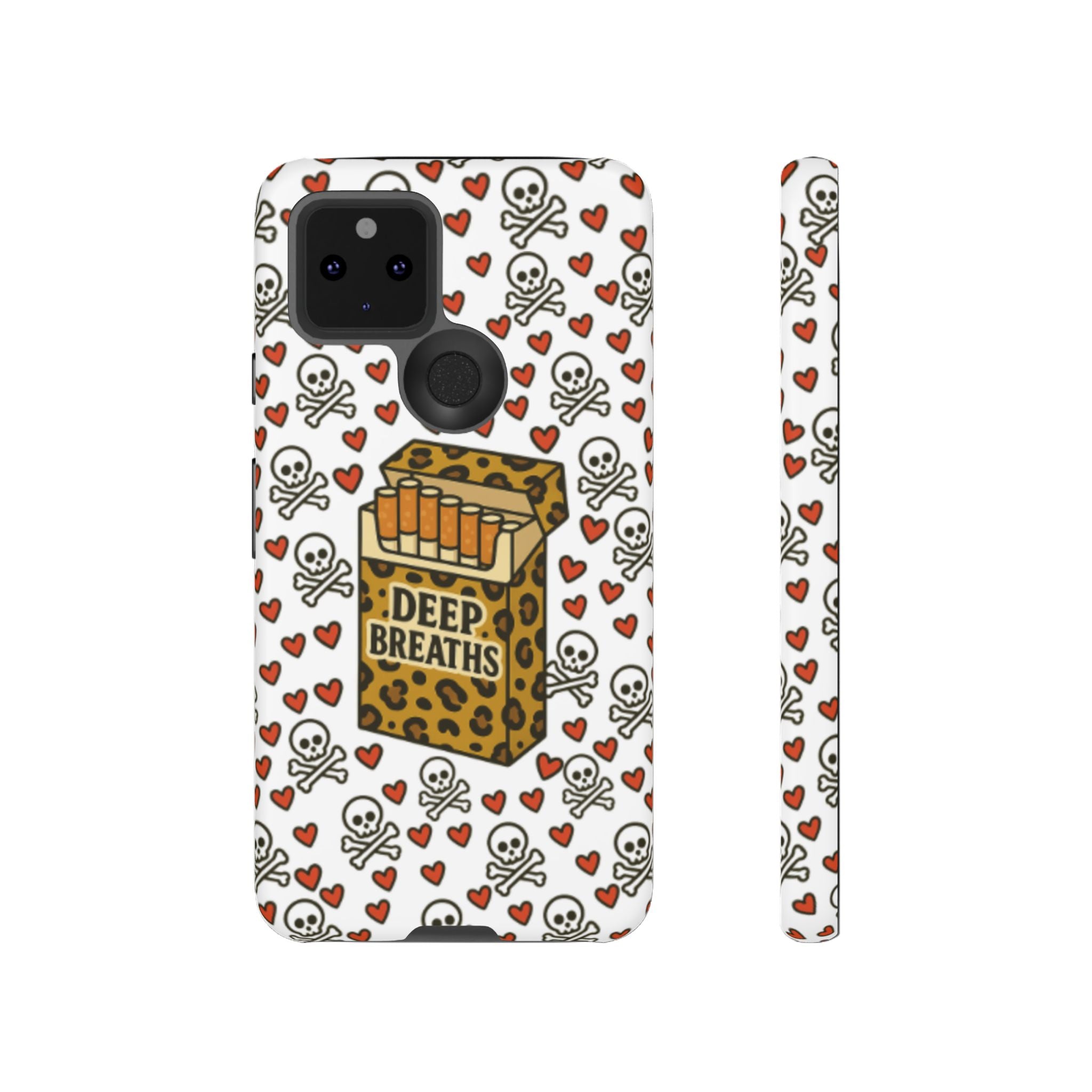 'Deep Breaths' Cigs & Skulls Phone Case