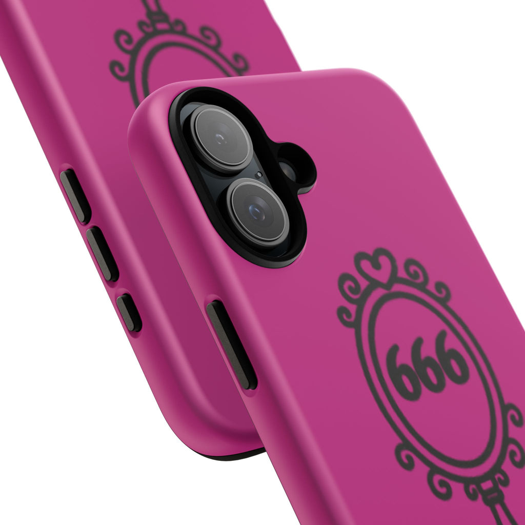 Black & Pink 666 Reflection Phone Case