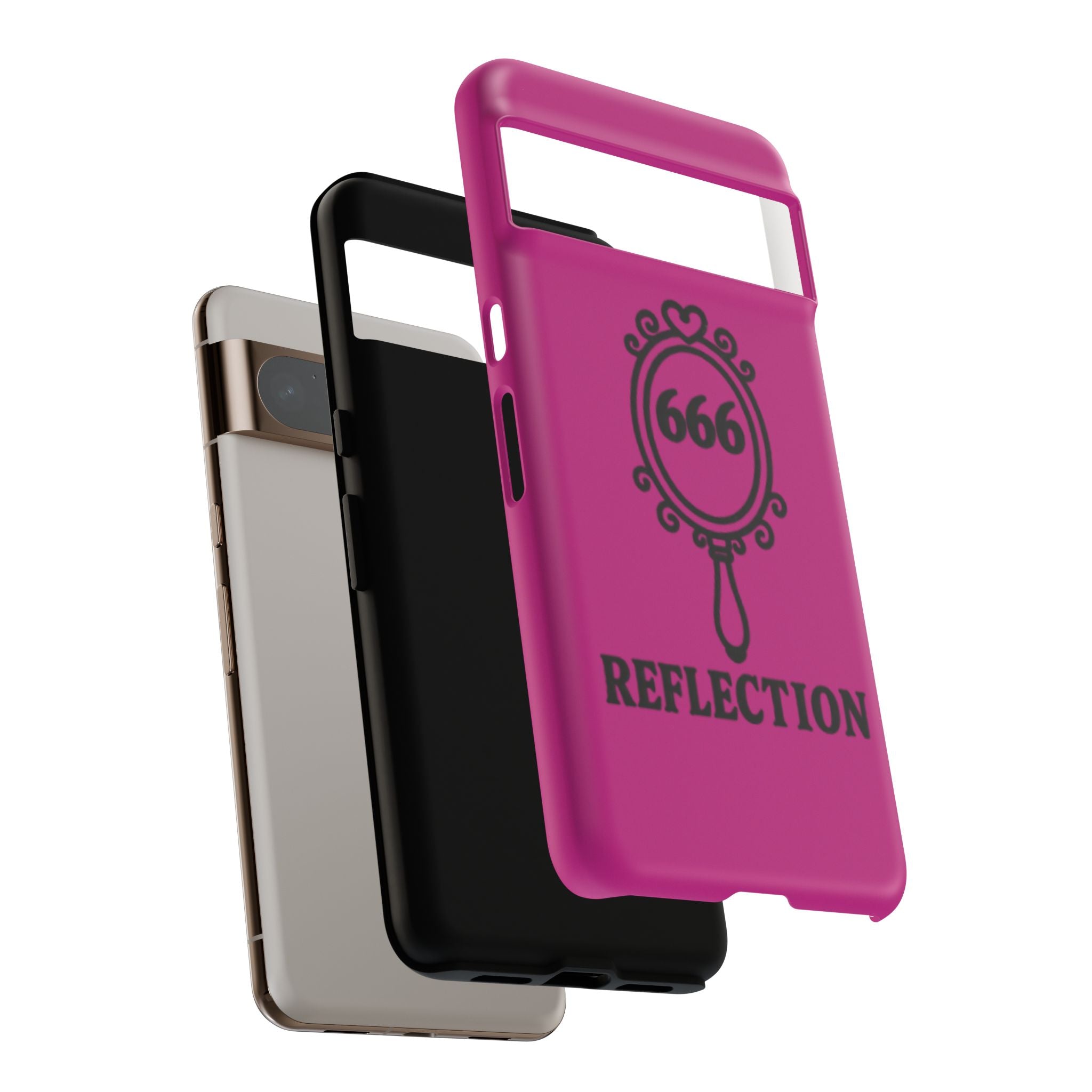 Black & Pink 666 Reflection Phone Case