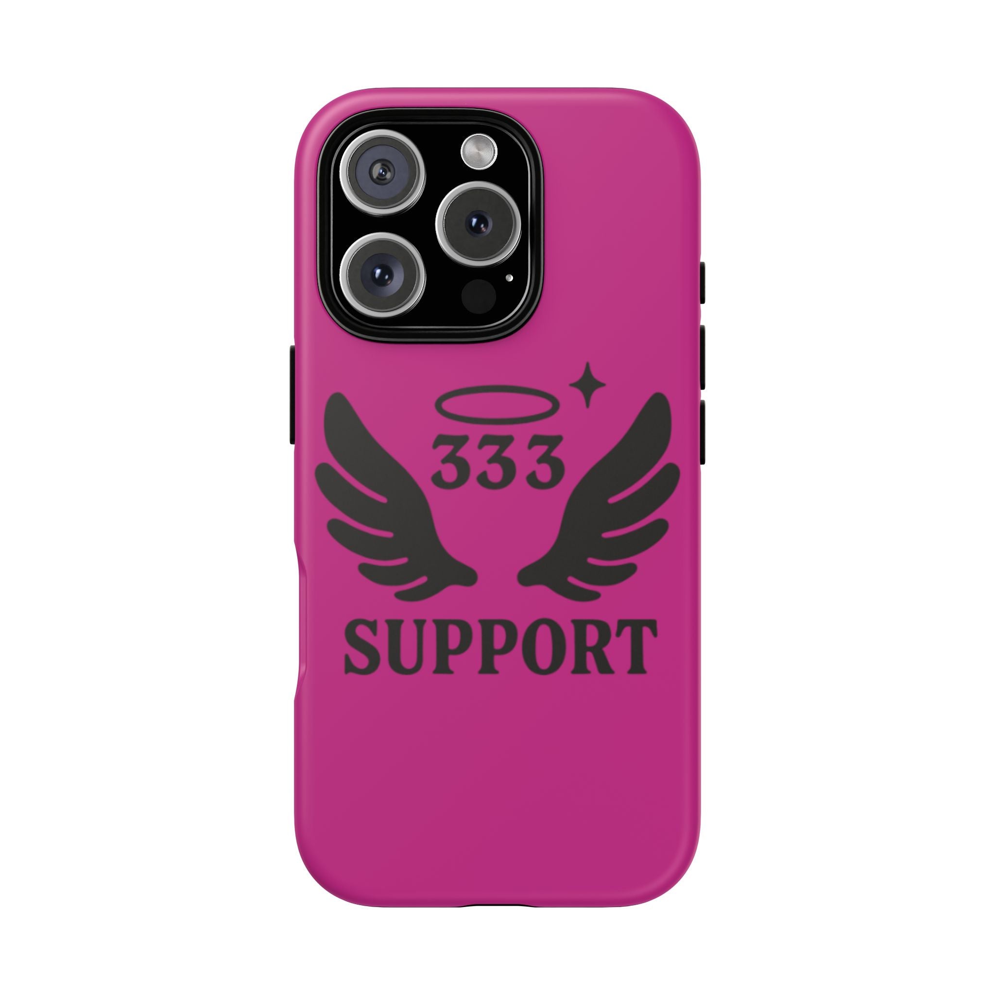 Black & Pink 333 Support Phone Case