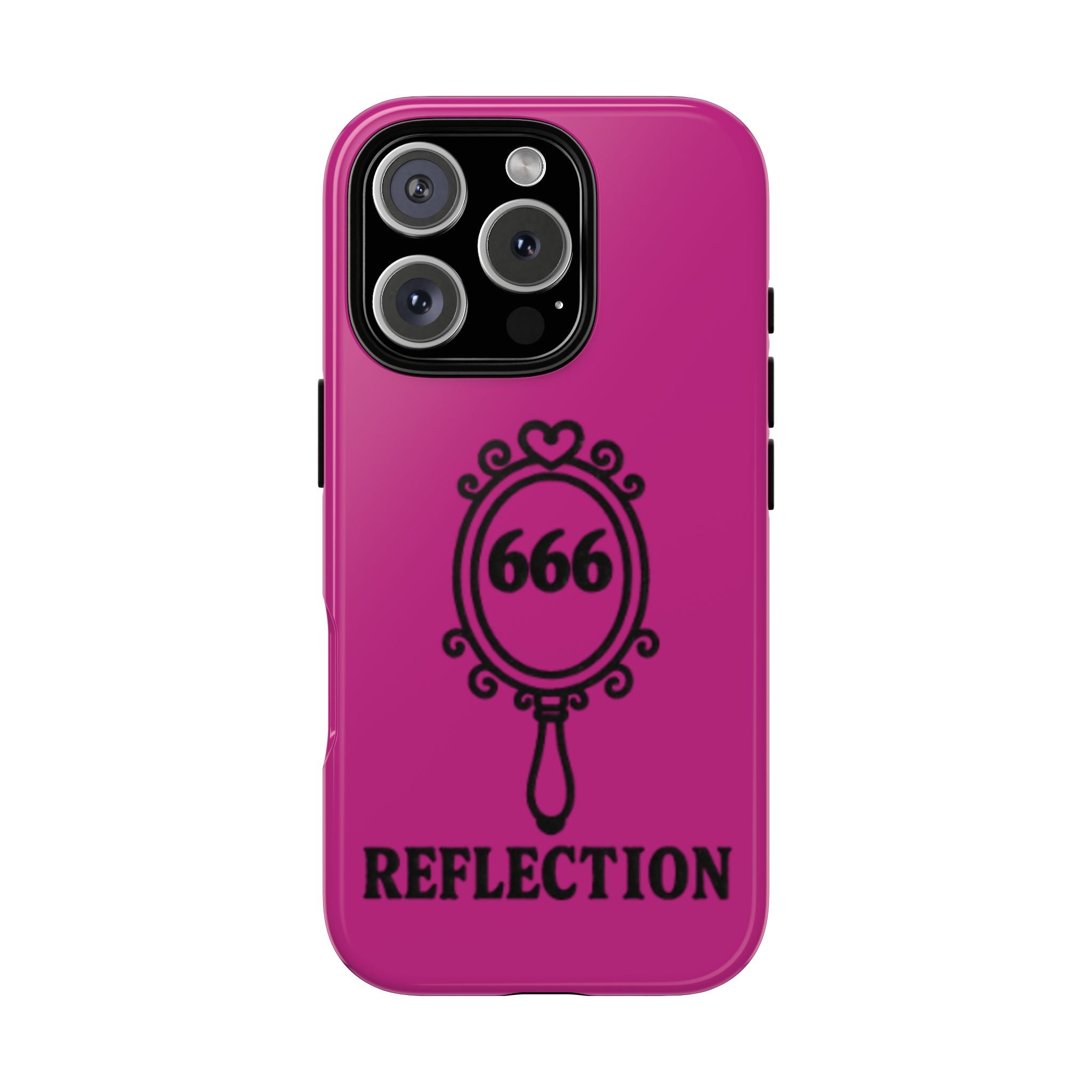 Black & Pink 666 Reflection Phone Case