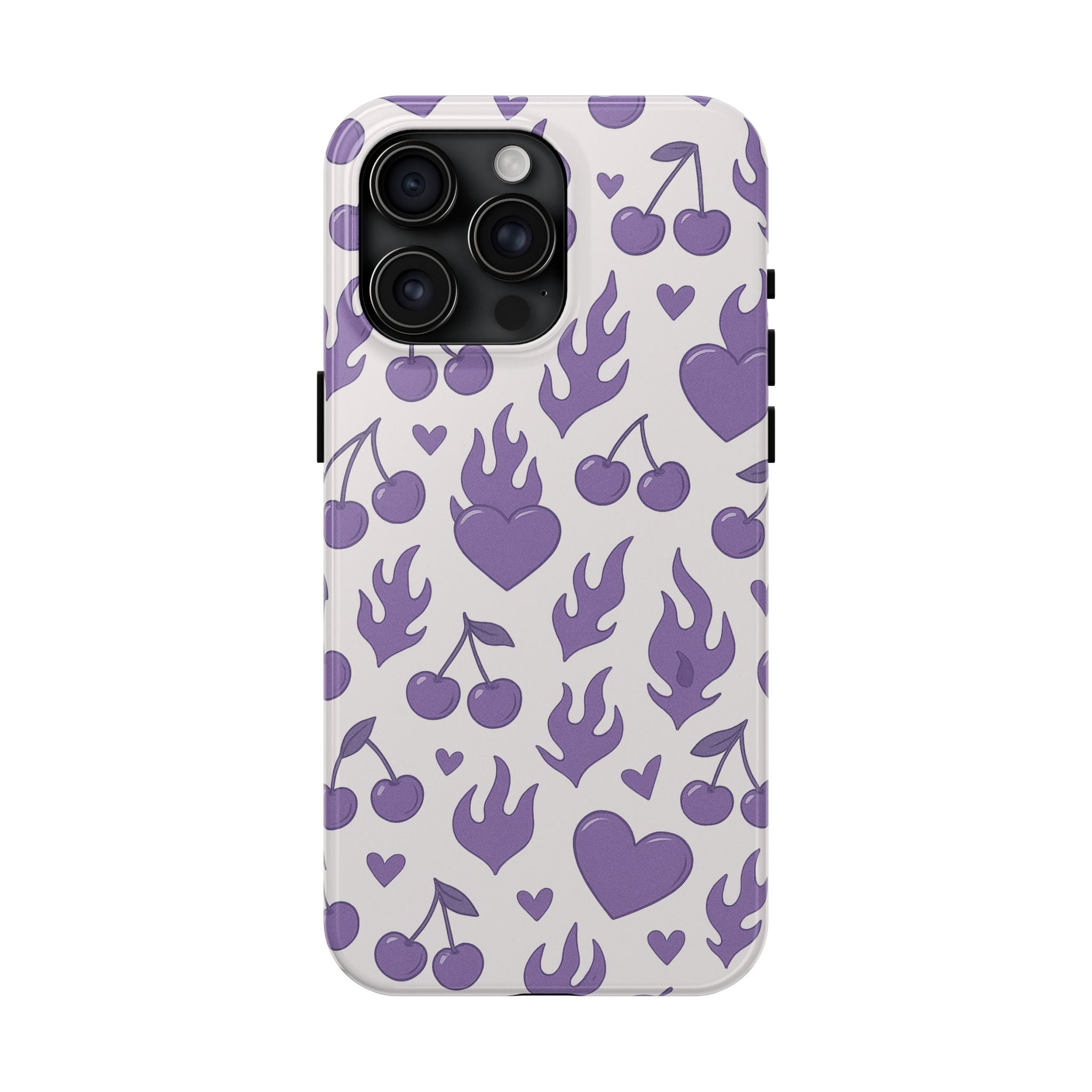 Purple Flaming Heart Phone Case