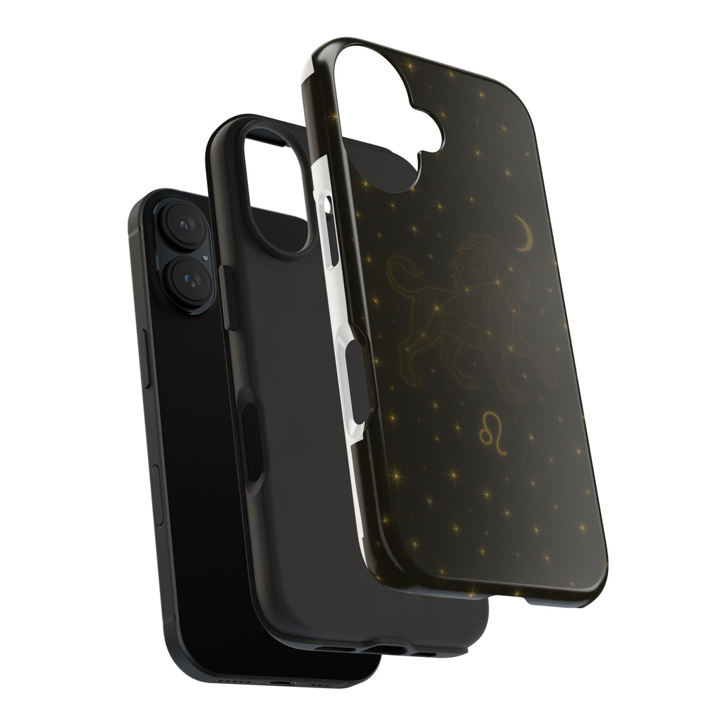 Leo Constellation Tough Phone Case — Zodiac Lion Design with Moon & Stars