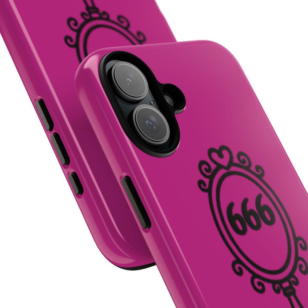 Black & Pink 666 Reflection Phone Case