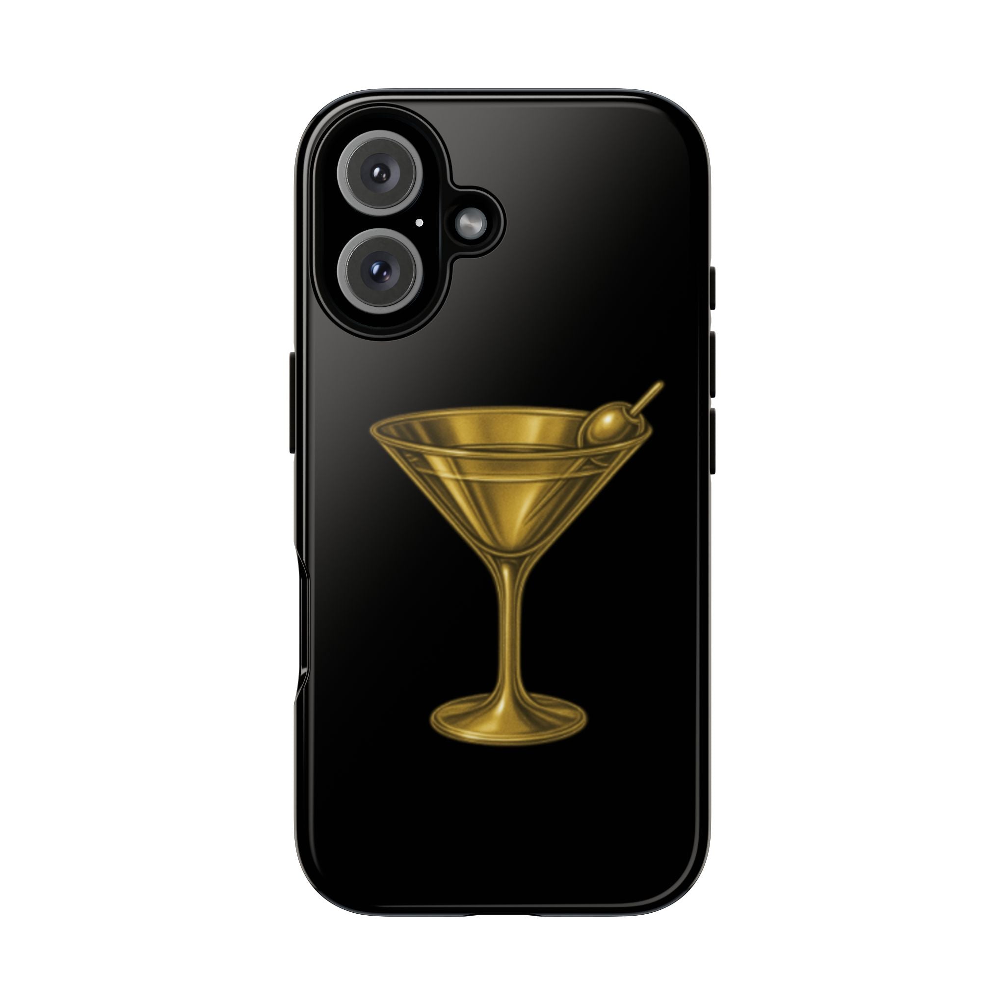 Gold Martini Tough Case Black