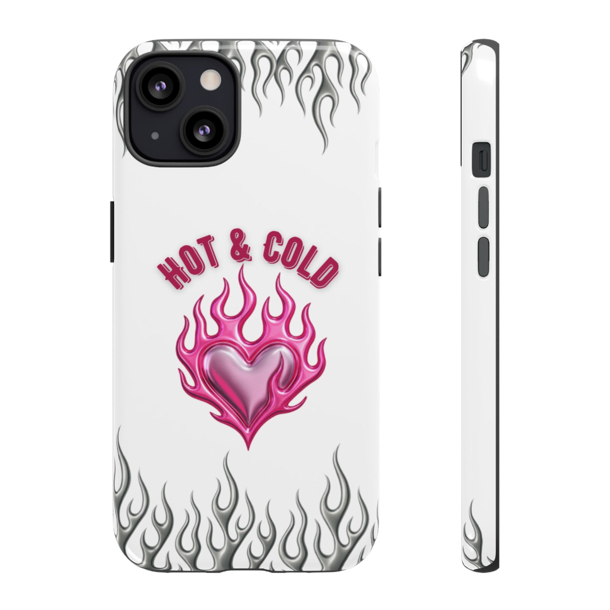 Hot & Cold Pink Flame Tough Phone Case