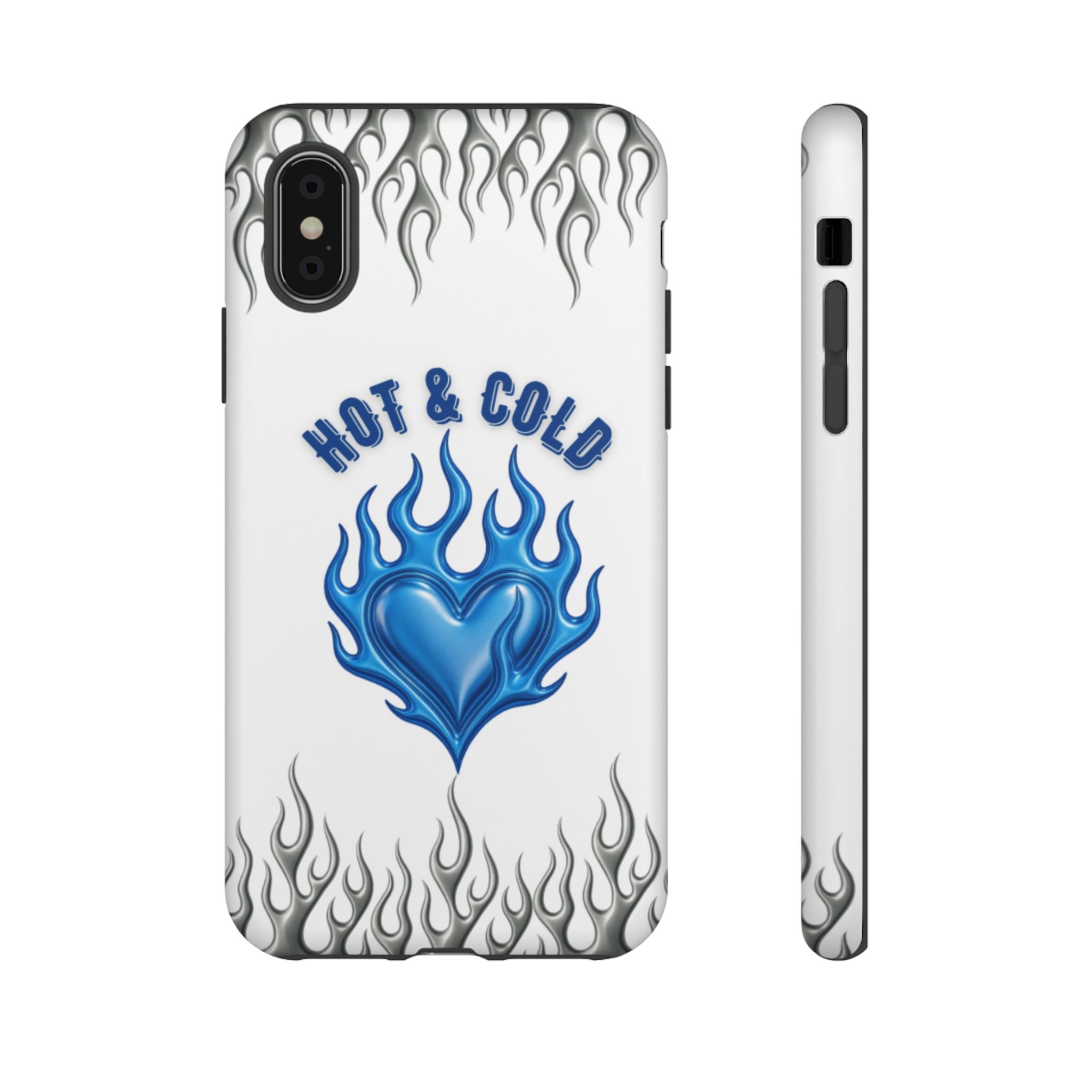Hot & Cold Blue Flame Heart Phone Case