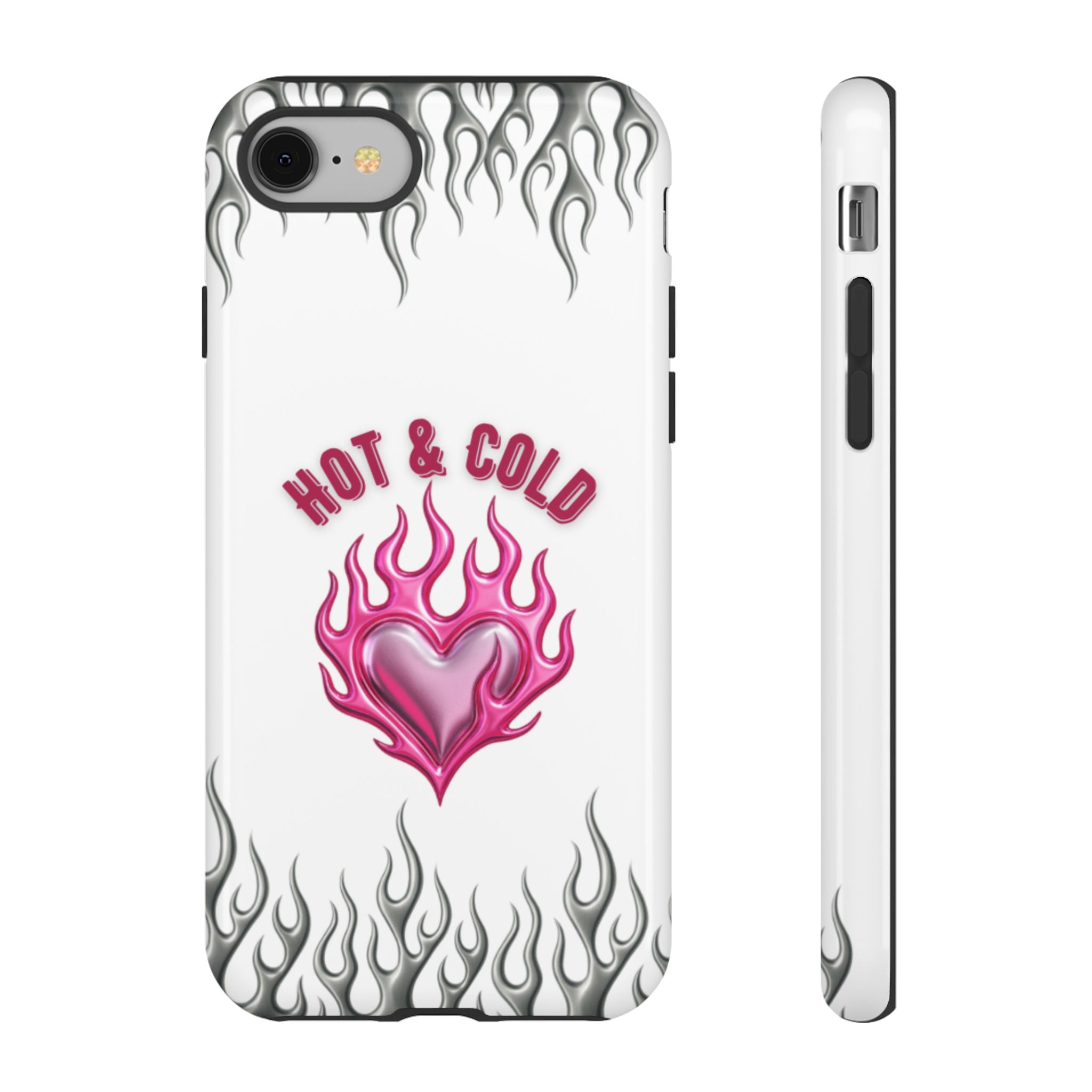 Hot & Cold Pink Flame Tough Phone Case