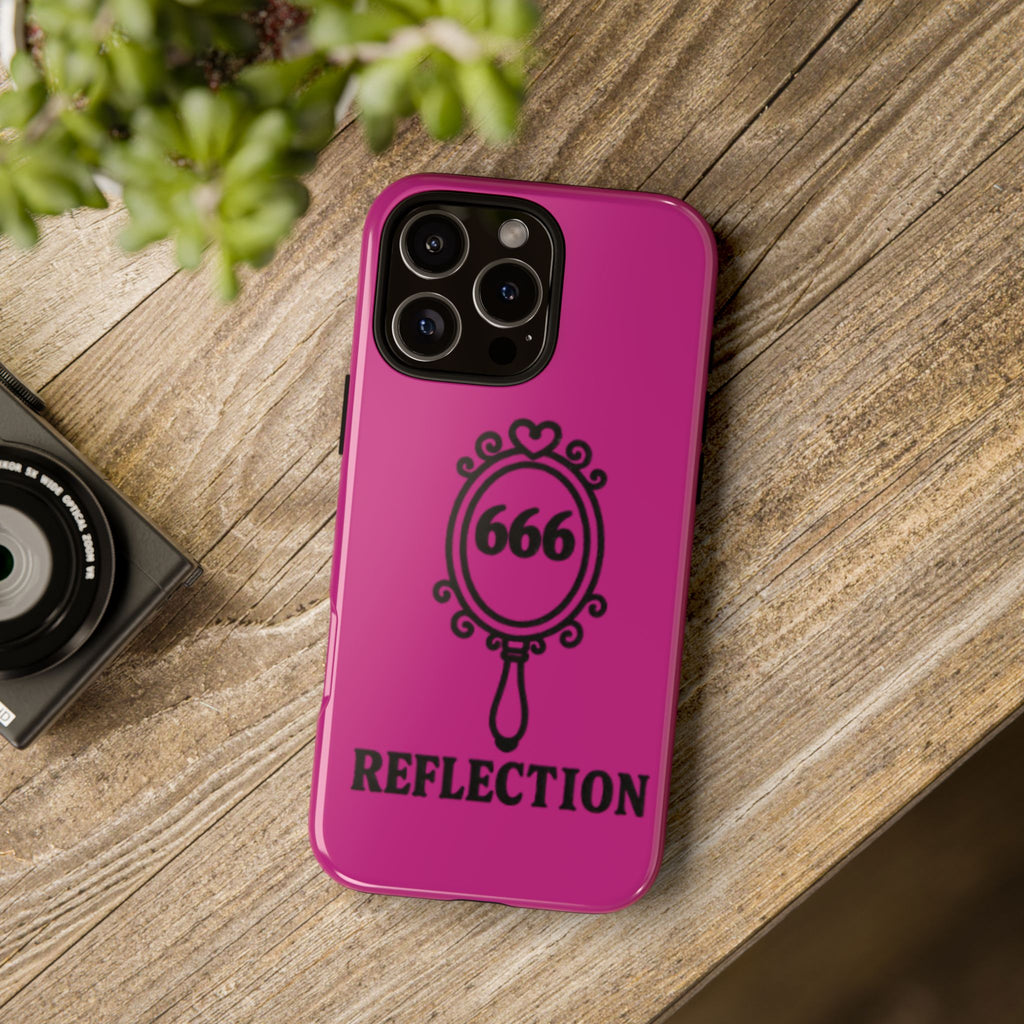Black & Pink 666 Reflection Phone Case