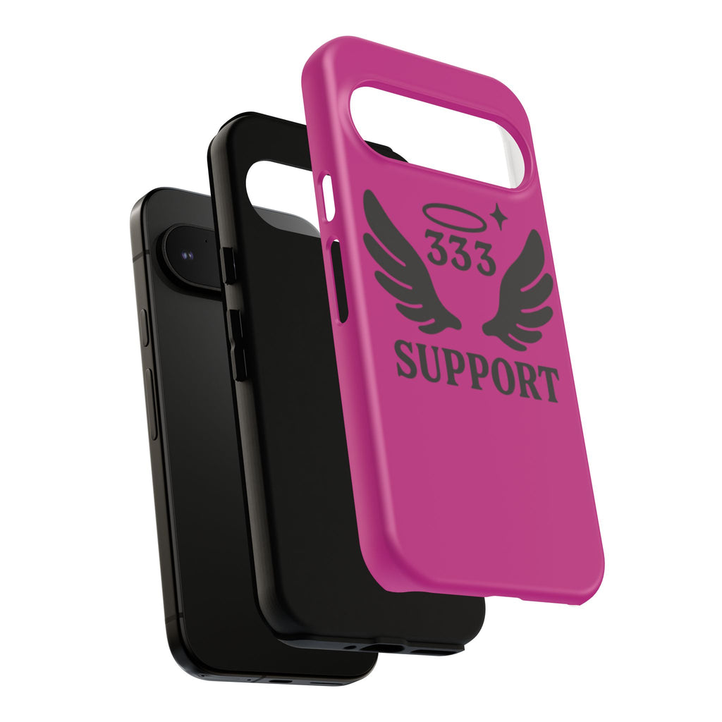 Black & Pink 333 Support Phone Case