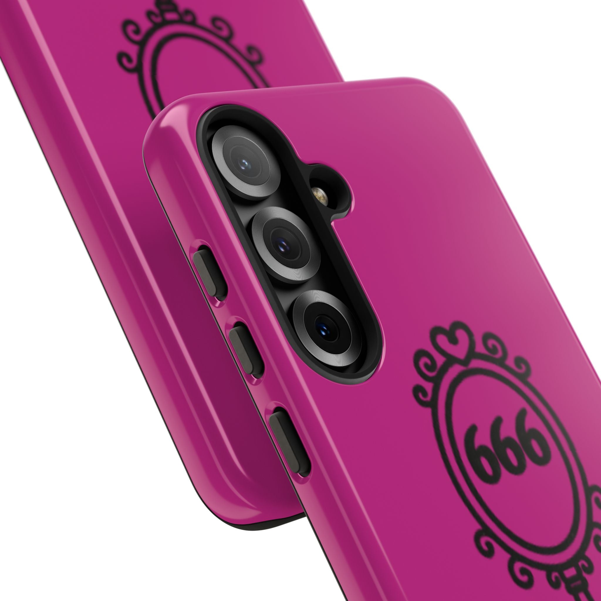 Black & Pink 666 Reflection Phone Case