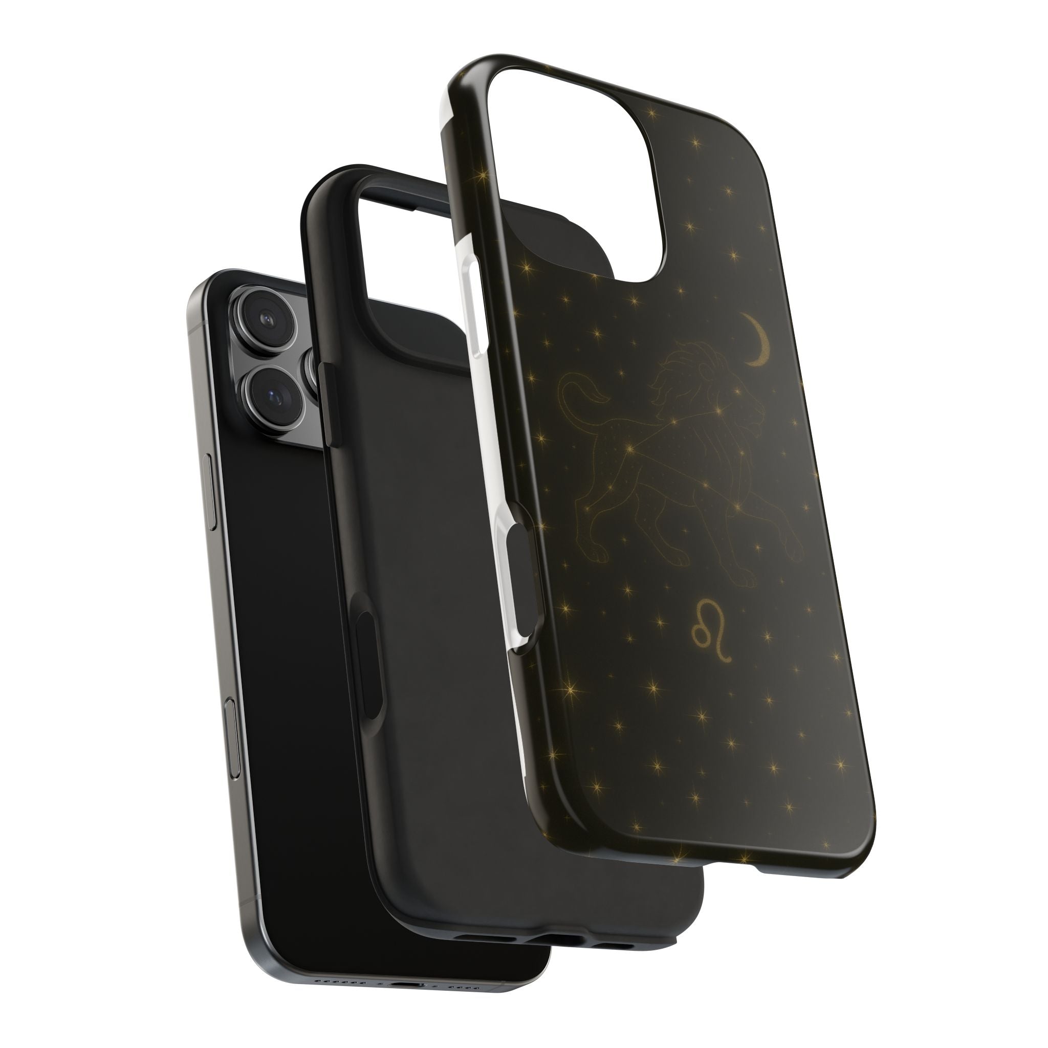 Leo Constellation Tough Phone Case — Zodiac Lion Design with Moon & Stars