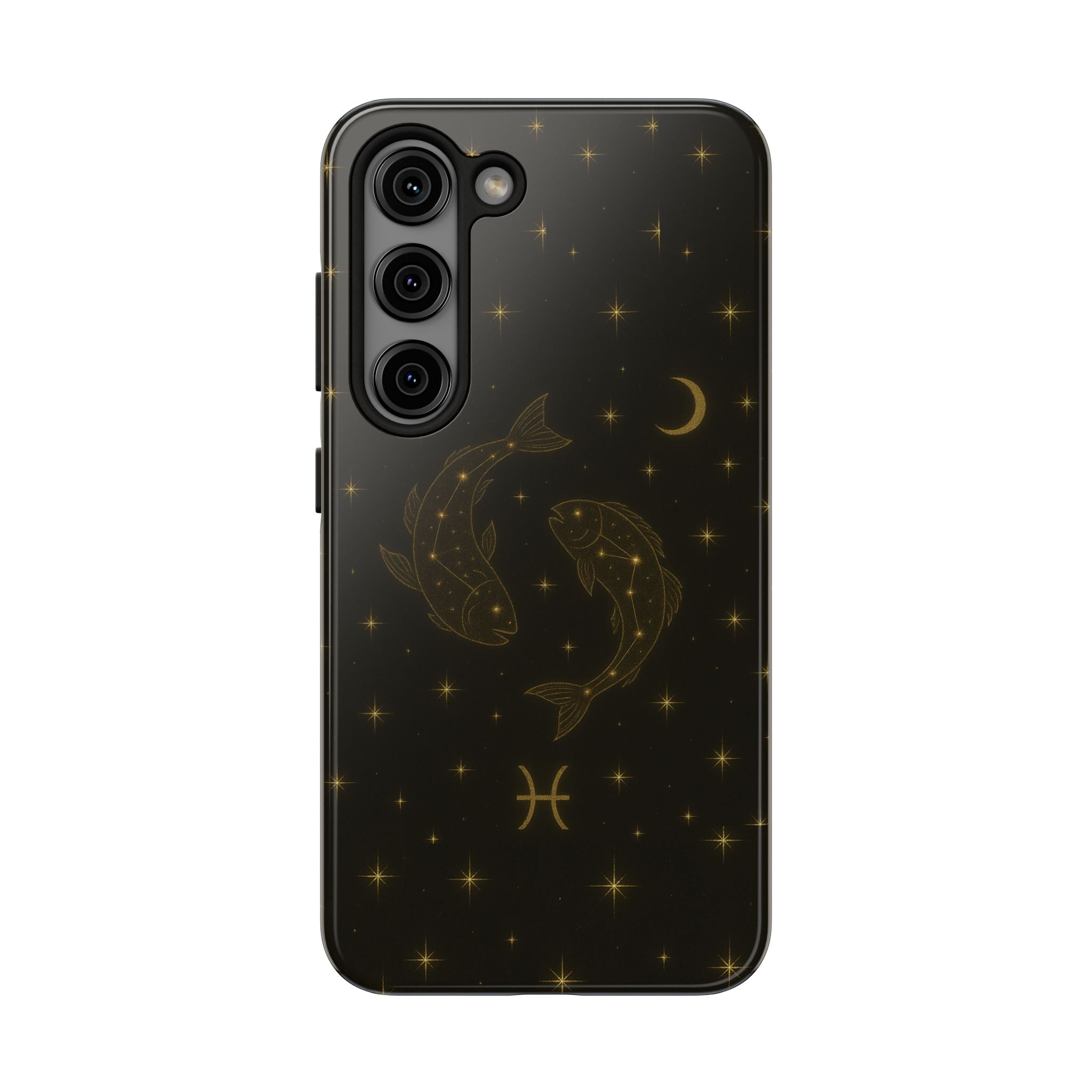 Pisces Zodiac Tough Phone Case — Gold Koi Constellation Design