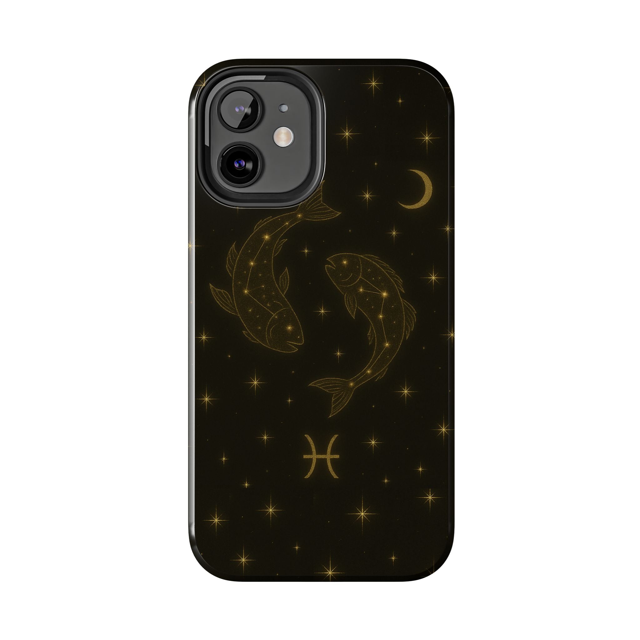 Pisces Zodiac Tough Phone Case — Gold Koi Constellation Design