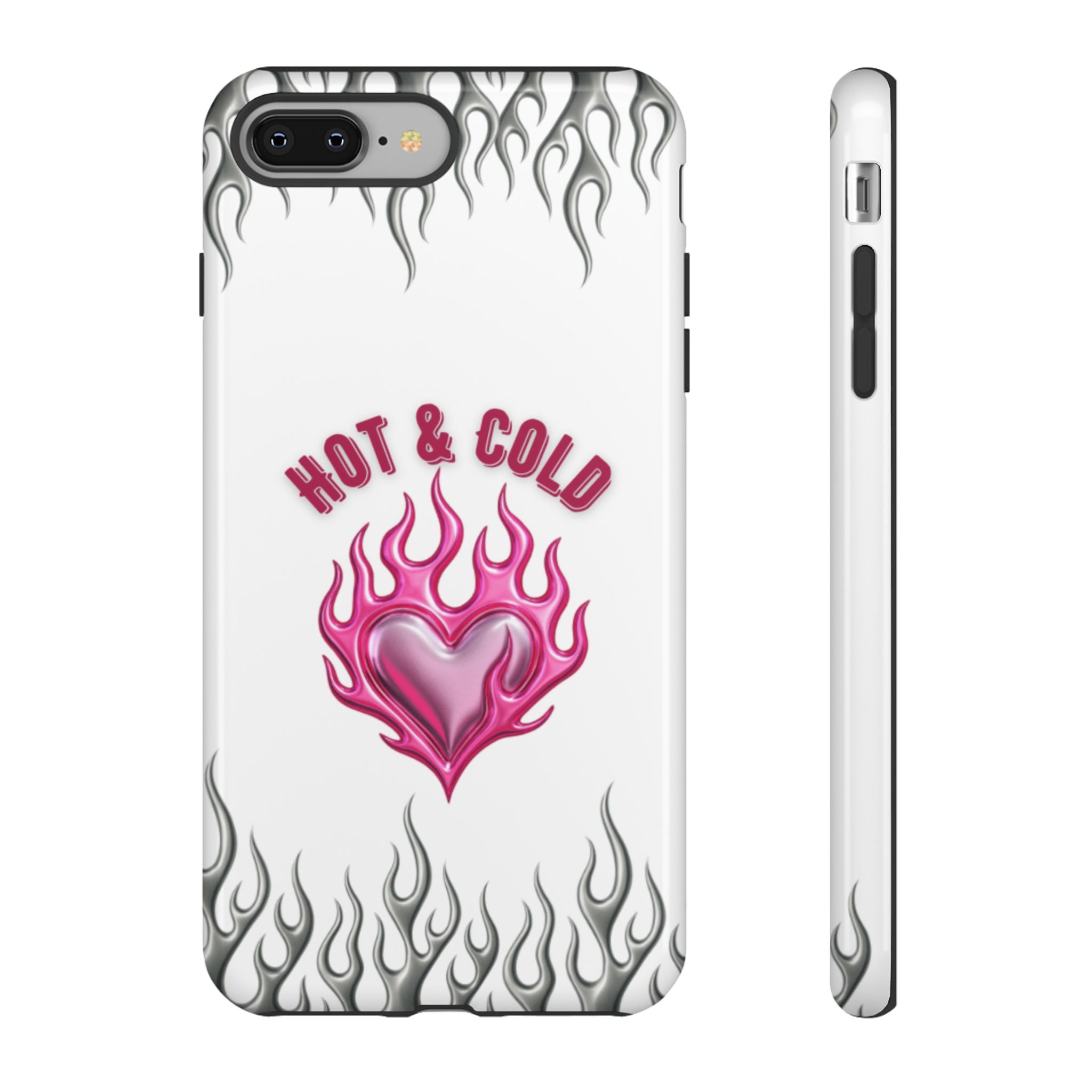 Hot & Cold Pink Flame Tough Phone Case