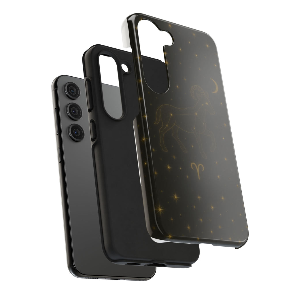 Aries Constellation Tough Phone Case — Zodiac Ram Star Map Design
