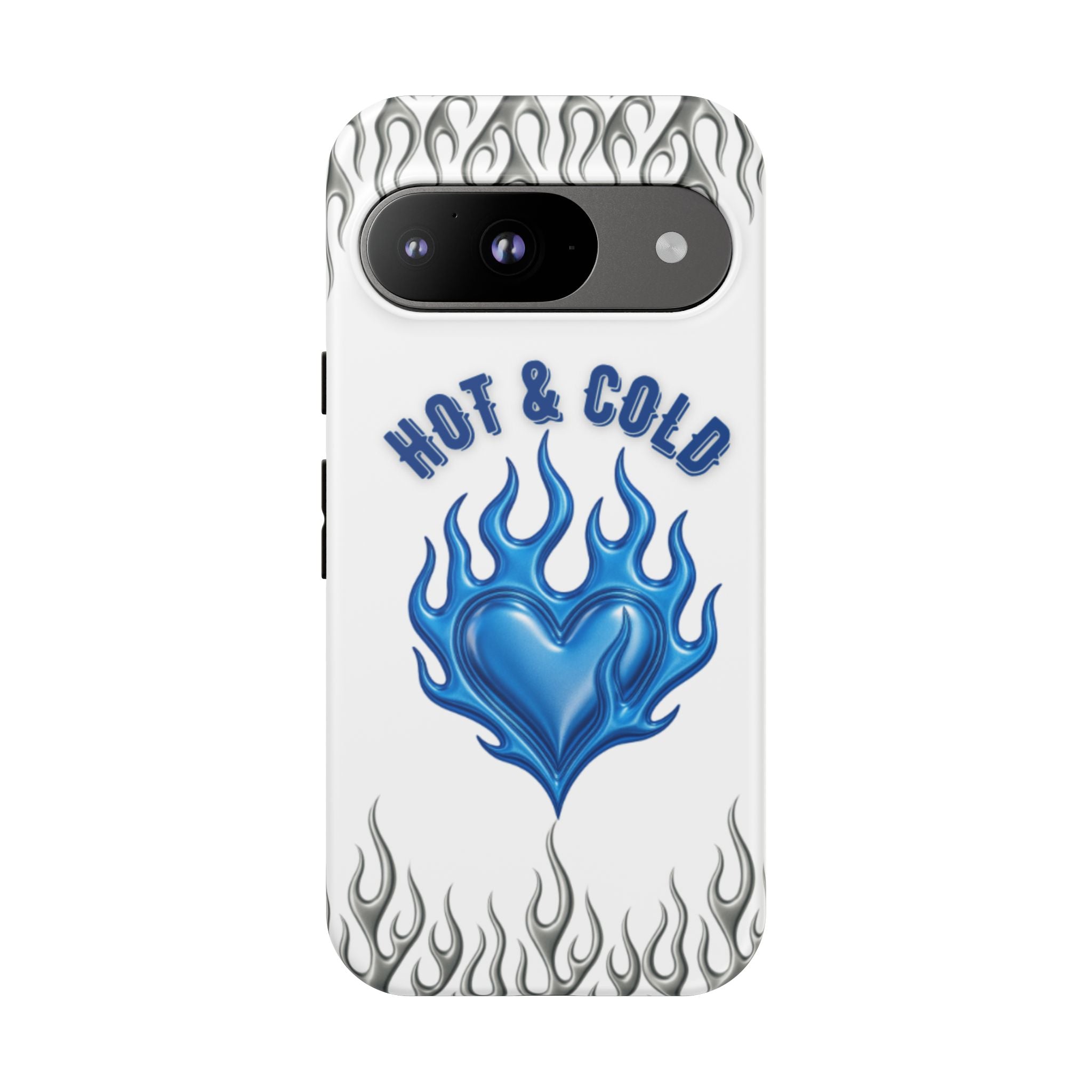 Hot & Cold Blue Flame Heart Phone Case