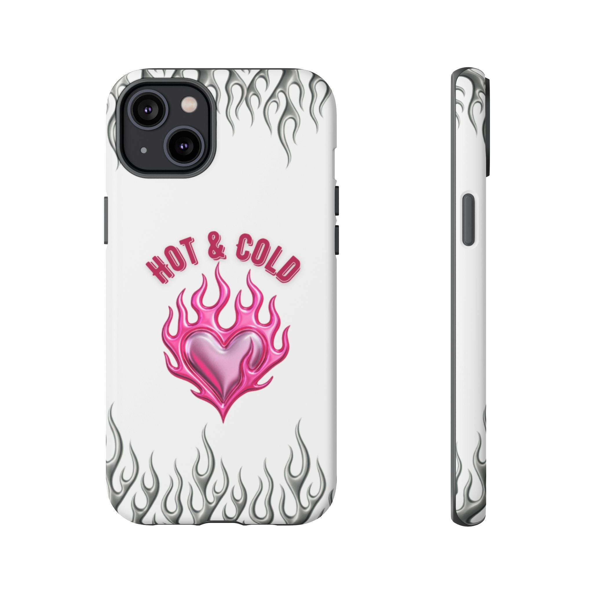 Hot & Cold Pink Flame Tough Phone Case