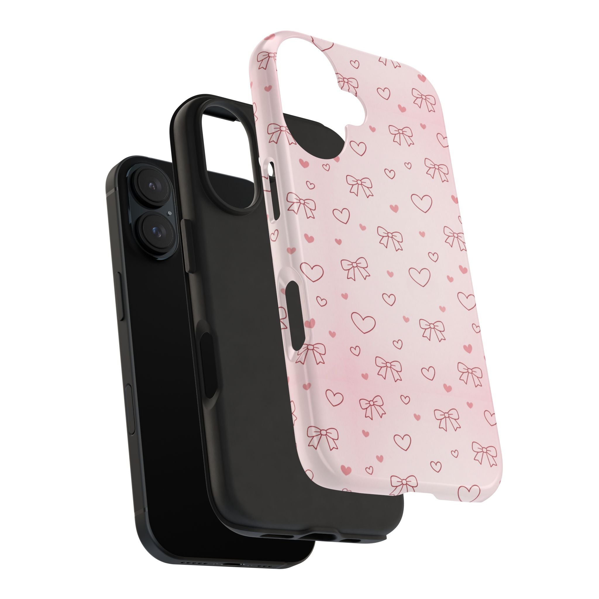 Pink Hearts & Bows Phone Case