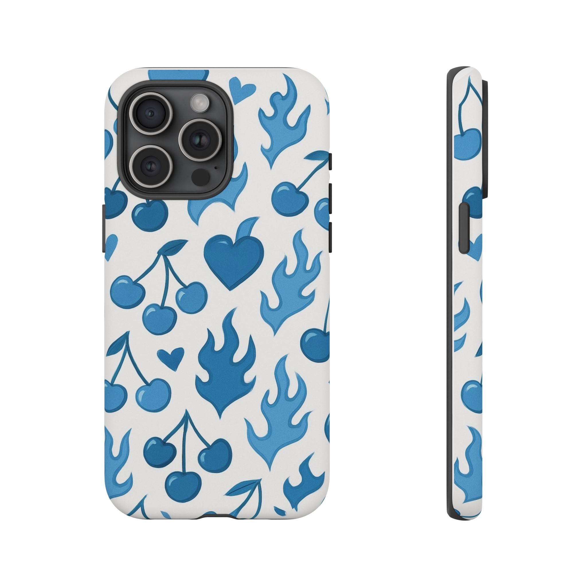 Blue Flaming Heart Phone Case