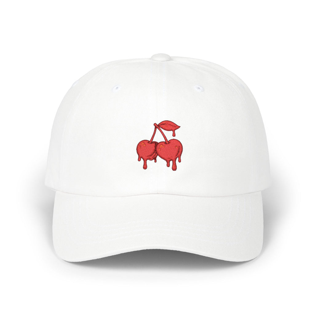 Drippy Red Cherries Ball Cap Embroidered