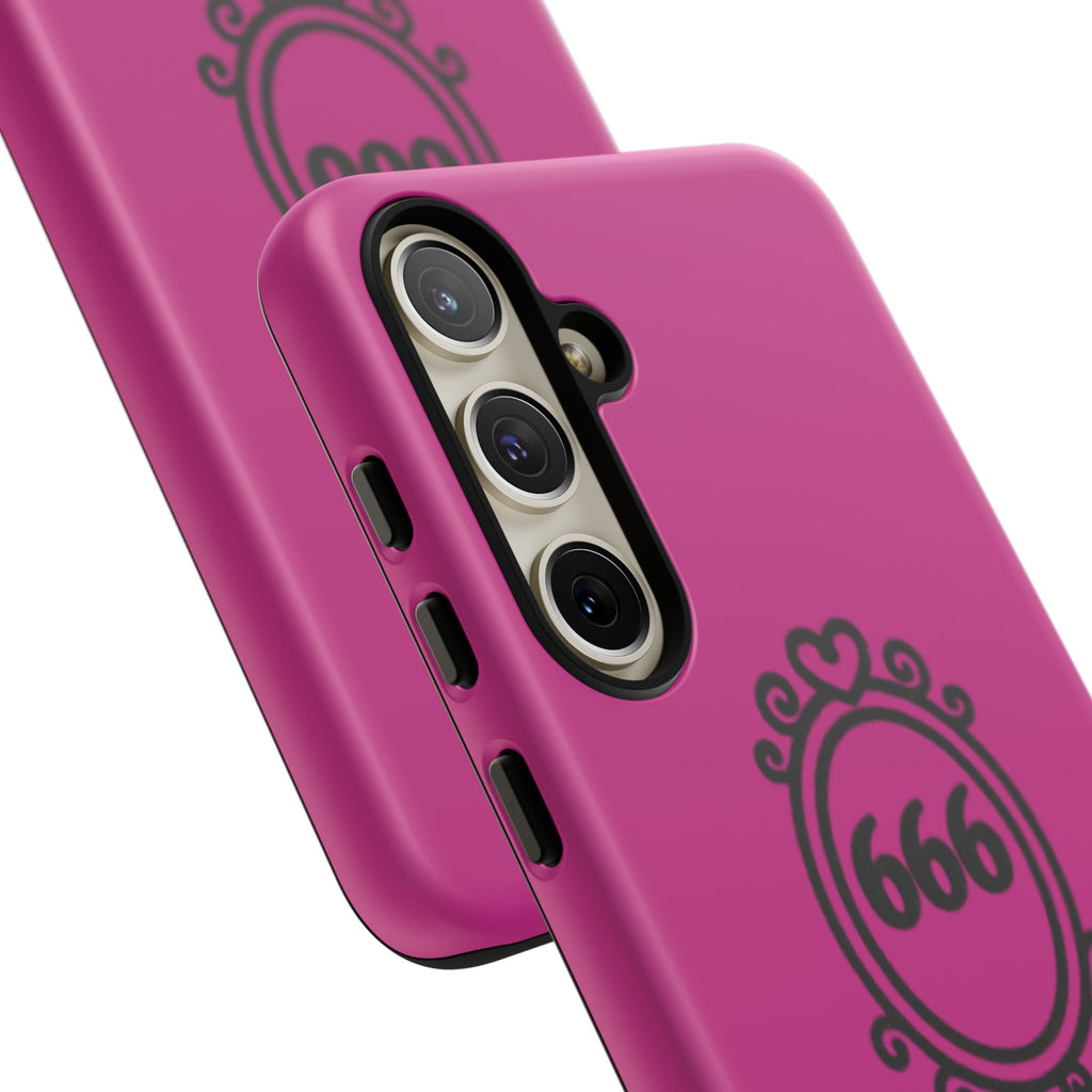 Black & Pink 666 Reflection Phone Case