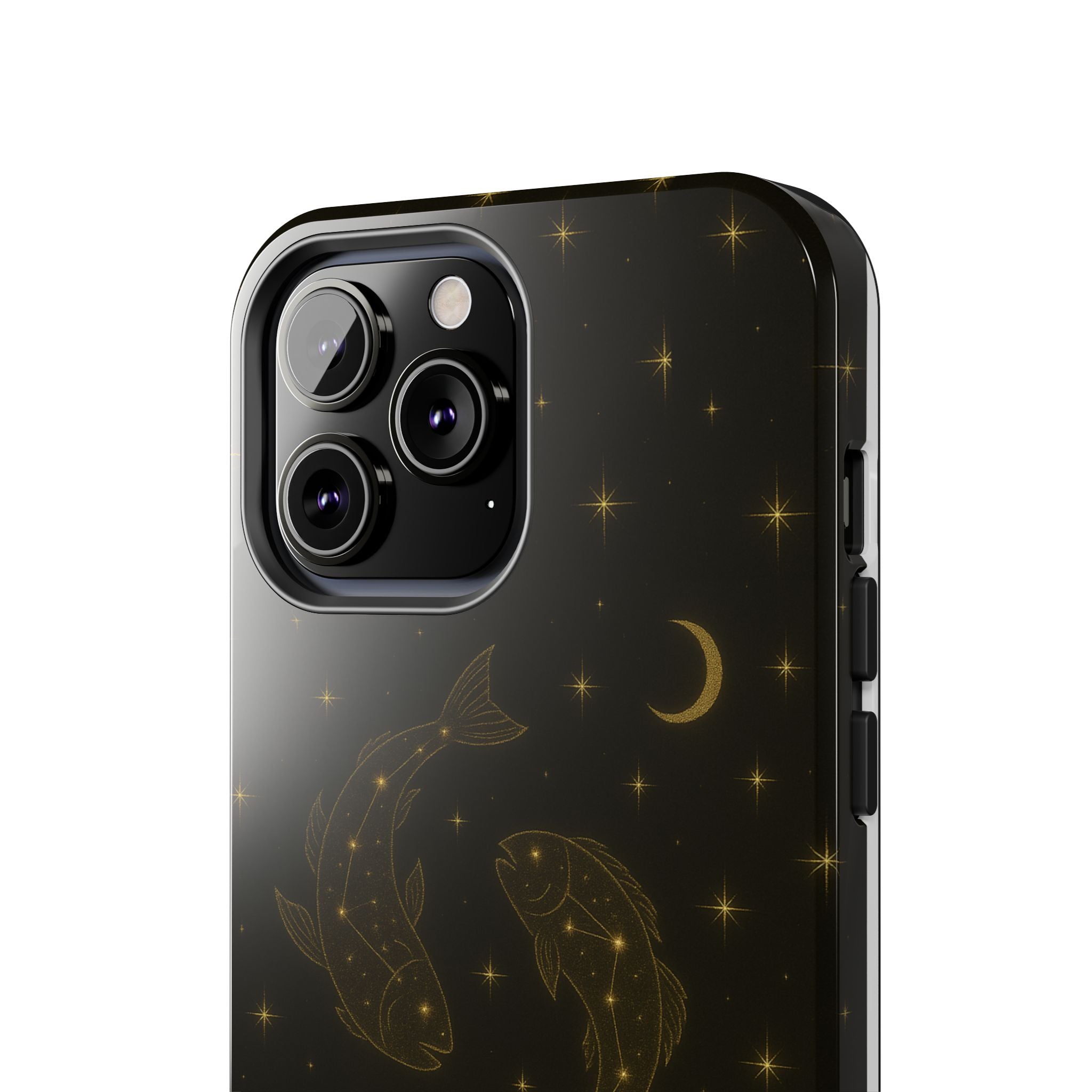 Pisces Zodiac Tough Phone Case — Gold Koi Constellation Design