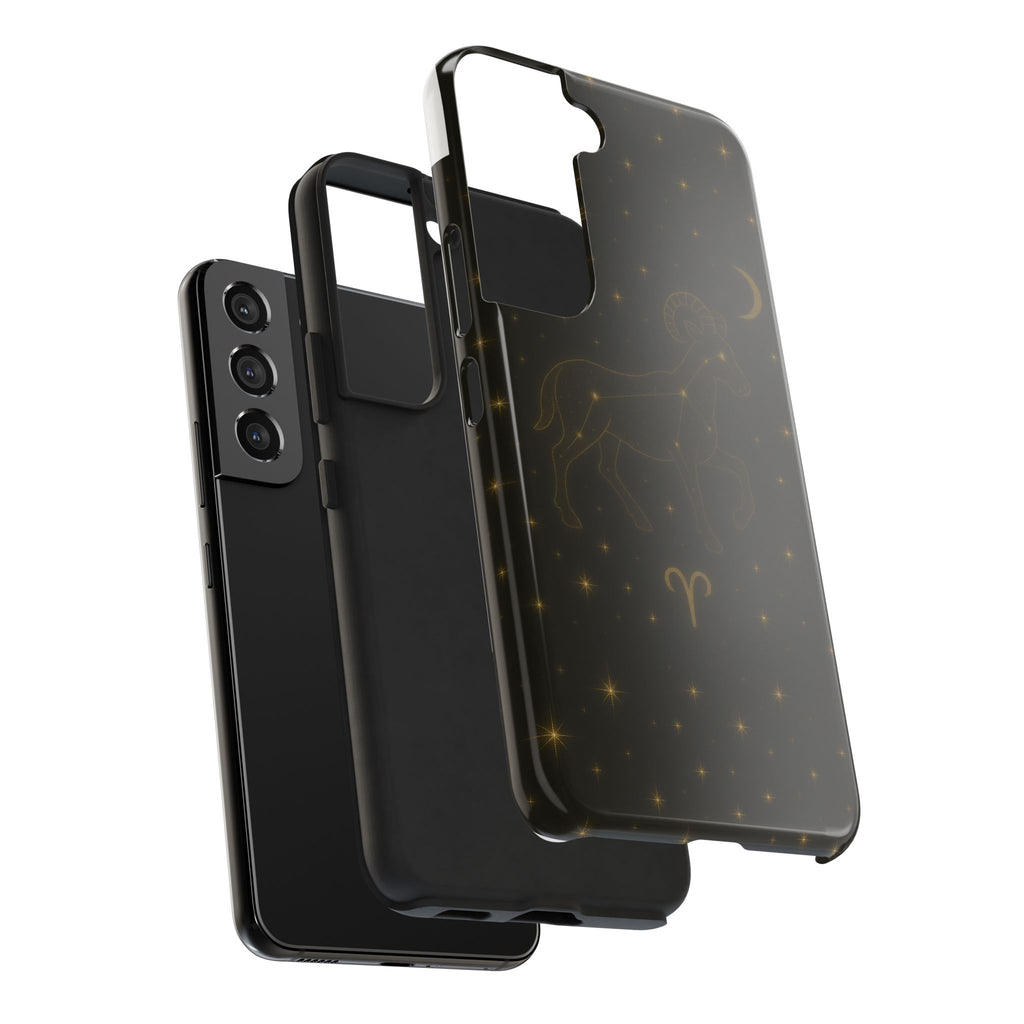 Aries Constellation Tough Phone Case — Zodiac Ram Star Map Design