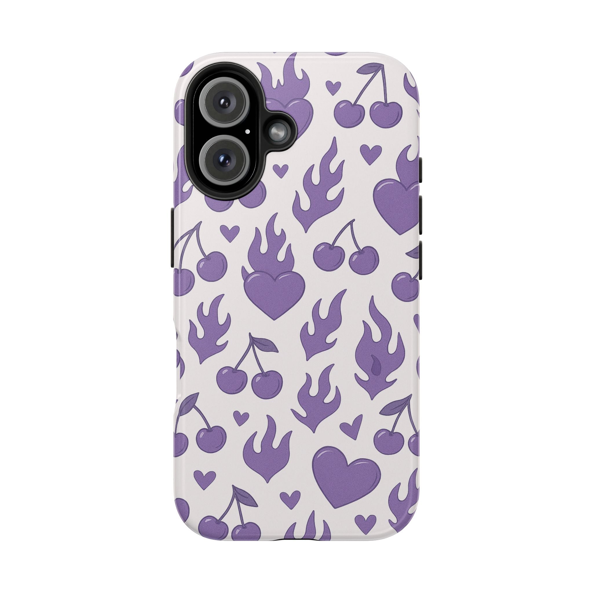 Purple Flaming Heart Phone Case