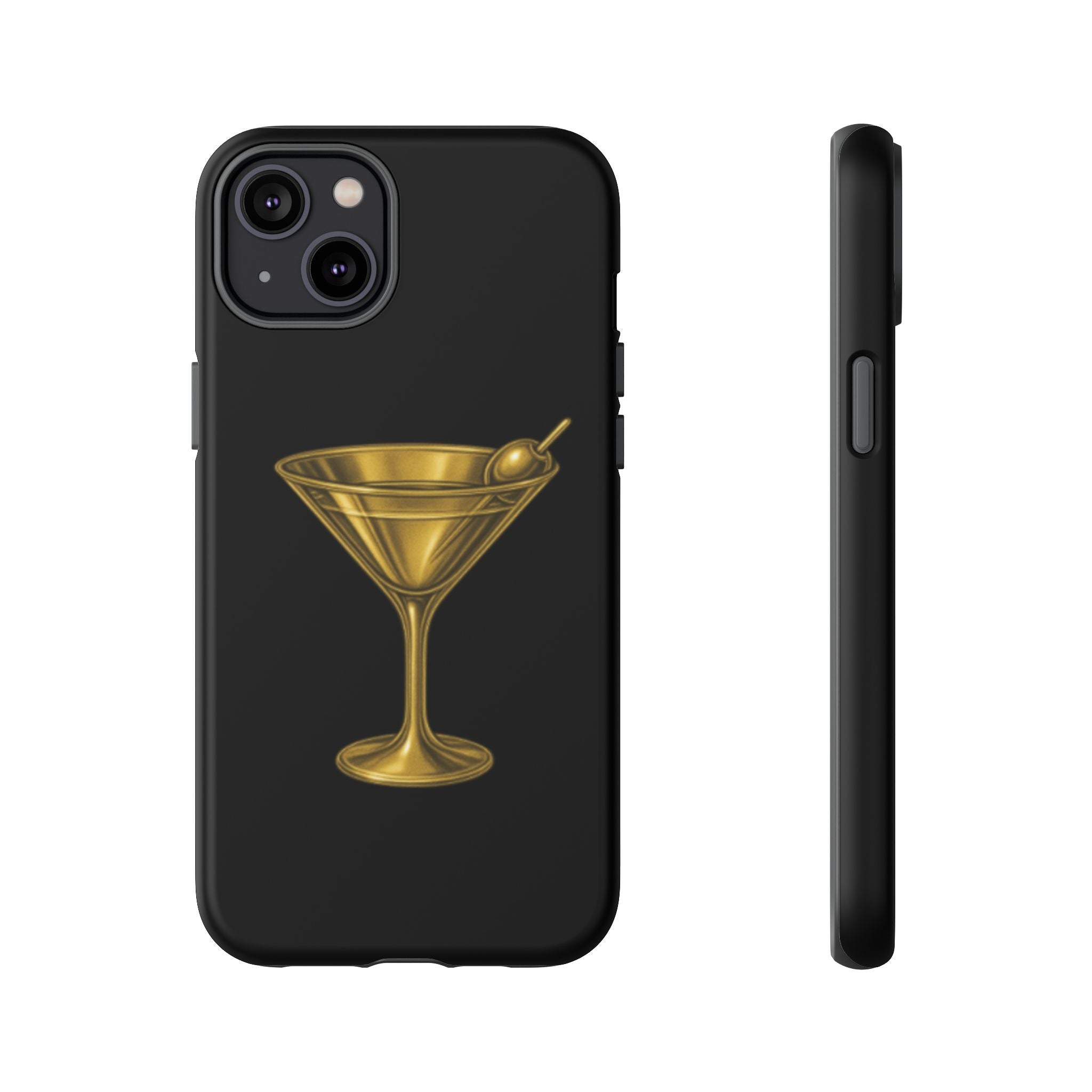 Gold Martini Tough Case Black