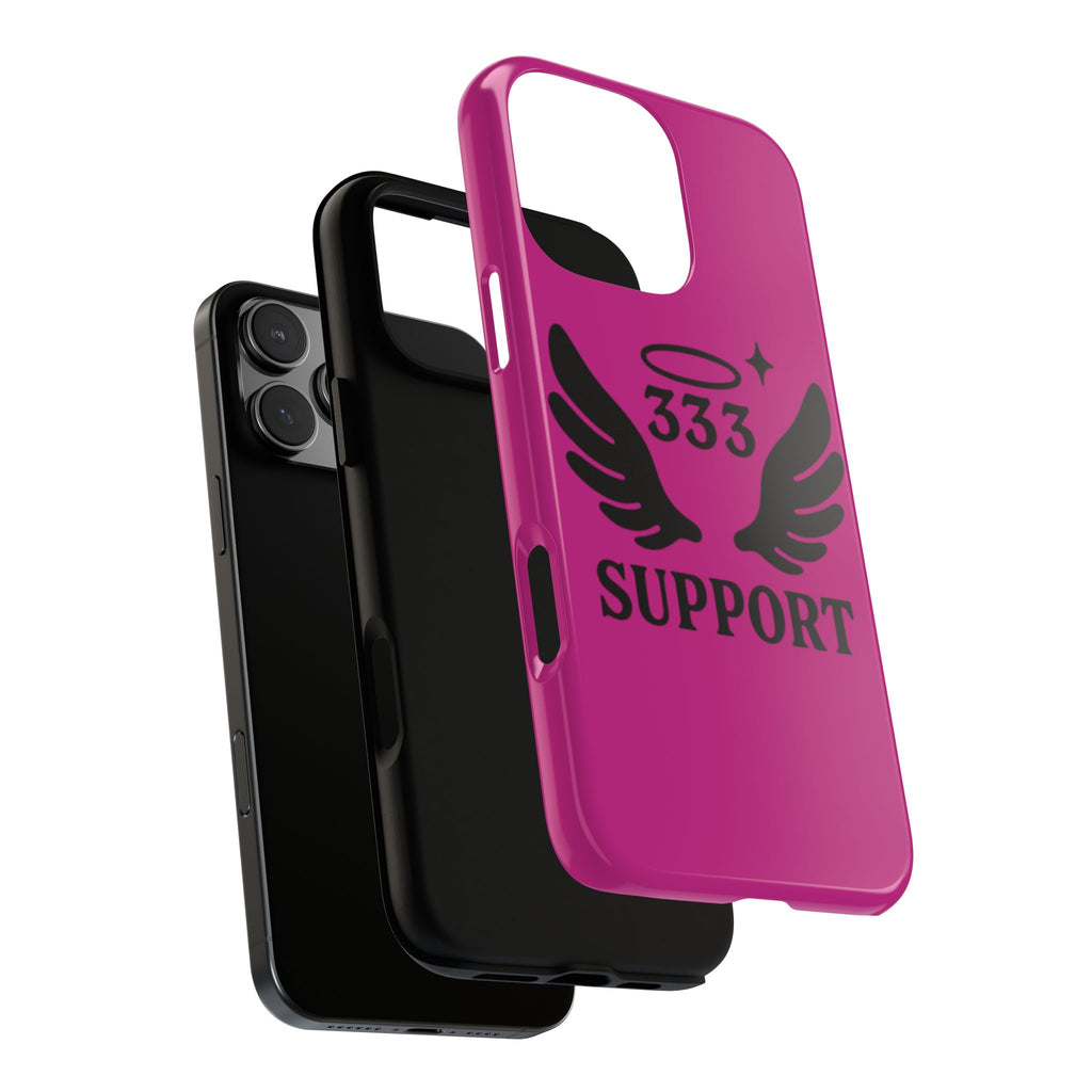 Black & Pink 333 Support Phone Case