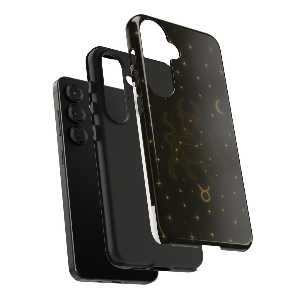 Taurus Constellation Tough Phone Case — Gold Zodiac Bull Phone Case