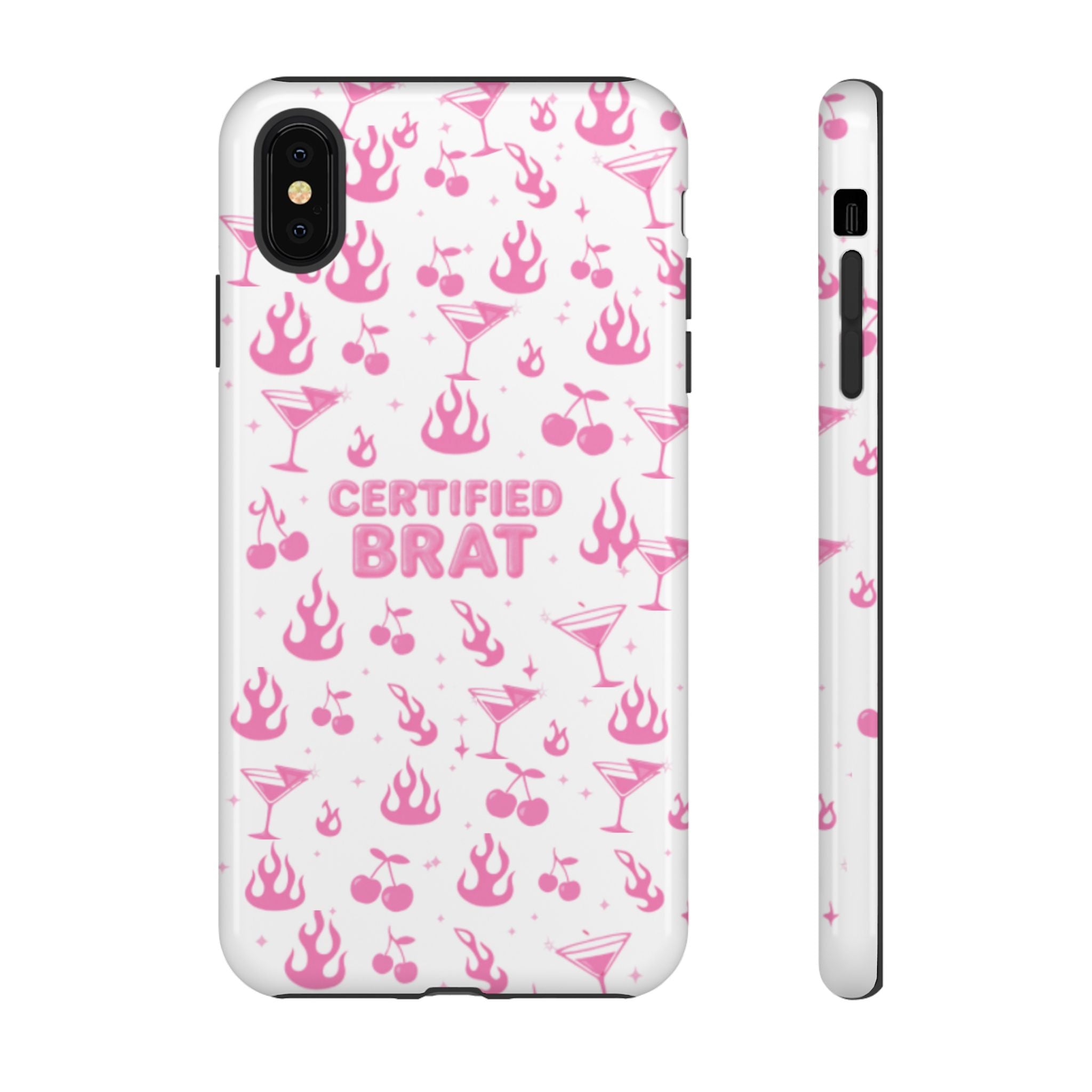 Certified Brat Pink Pattern Phone Case