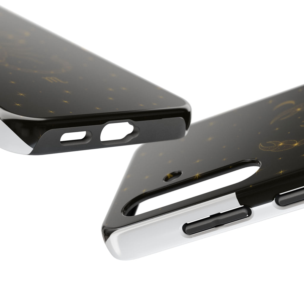 Scorpio Constellation Tough Phone Case — Black & Gold Zodiac Protection