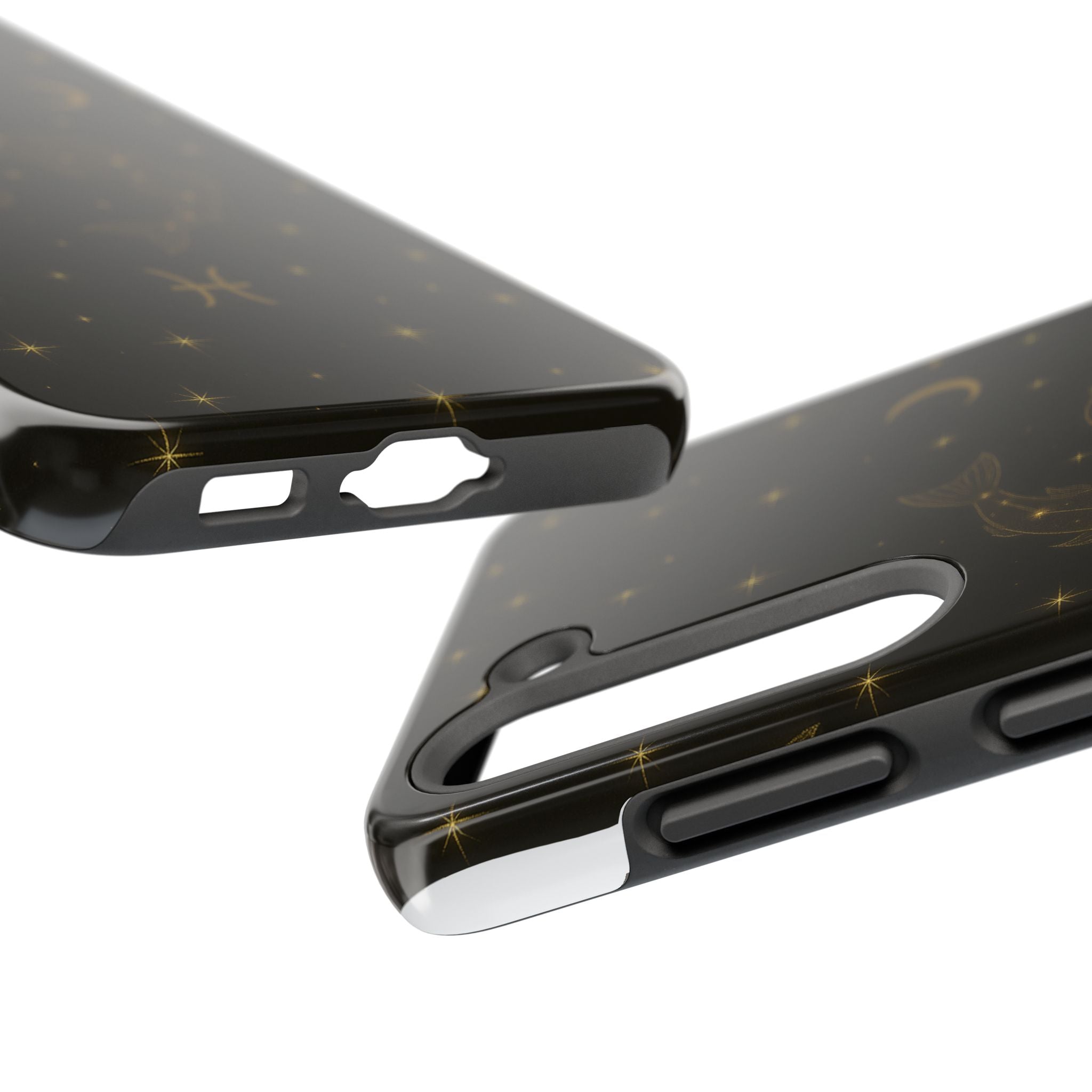 Pisces Zodiac Tough Phone Case — Gold Koi Constellation Design